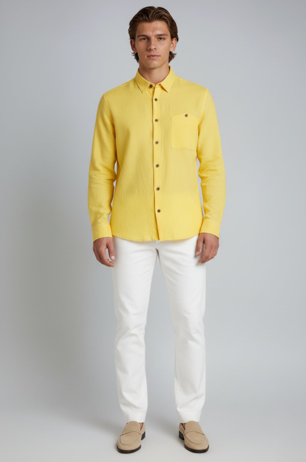 Monaco Linskjorte – Lysegul - - Linskjorte - Valmont Wear