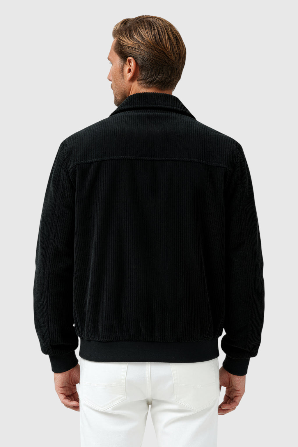 Herre Corduroy Jakke - Sort - - Jakker - Valmont Wear