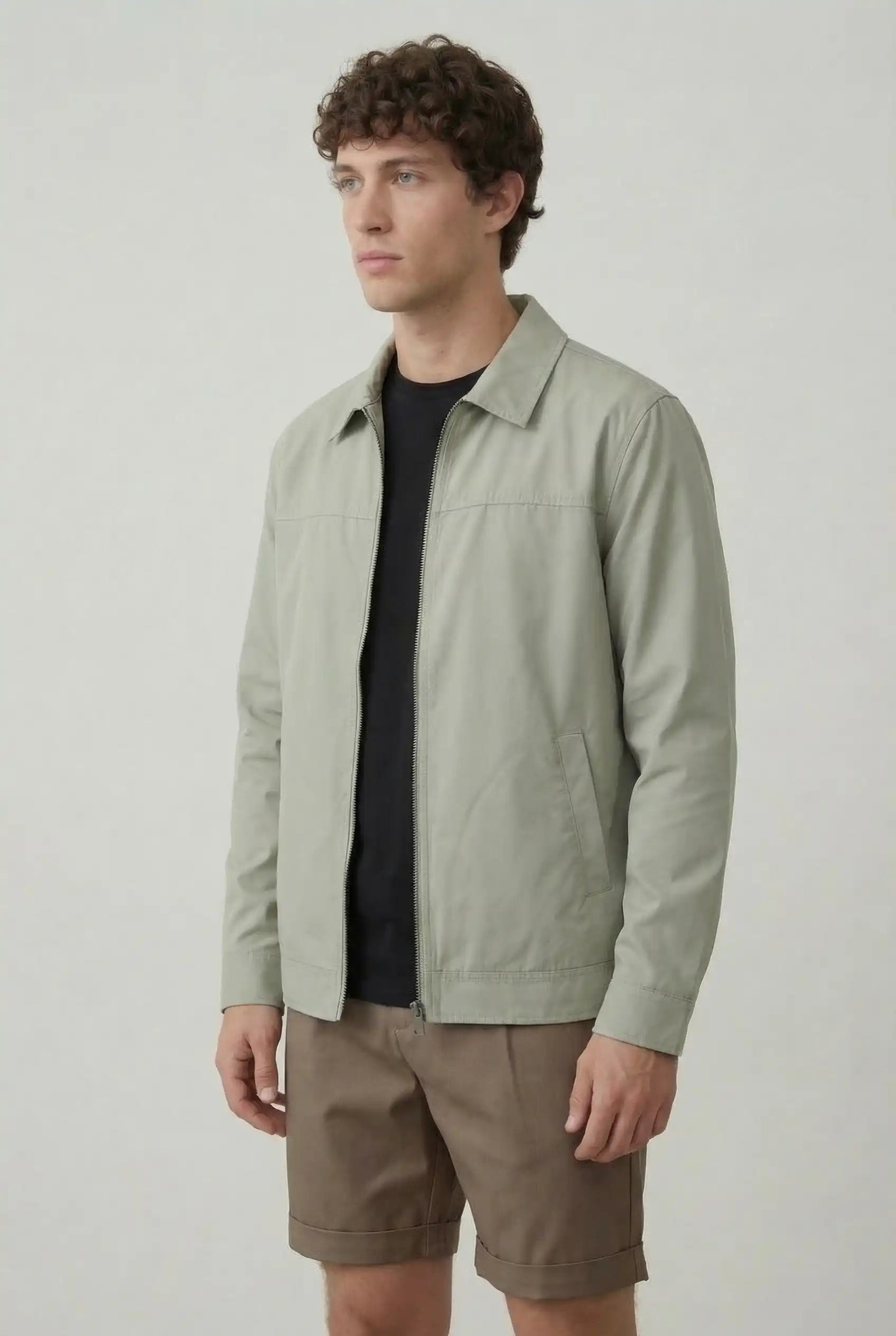 Letvægts Twill Jakke til Mænd - Ærtegrøn - Regular Fit - Jakker - Valmont Wear