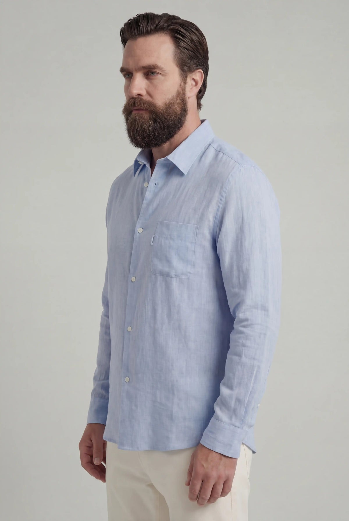 Monaco Summer Shirt - Lyseblå - Linskjorte - Valmont Wear