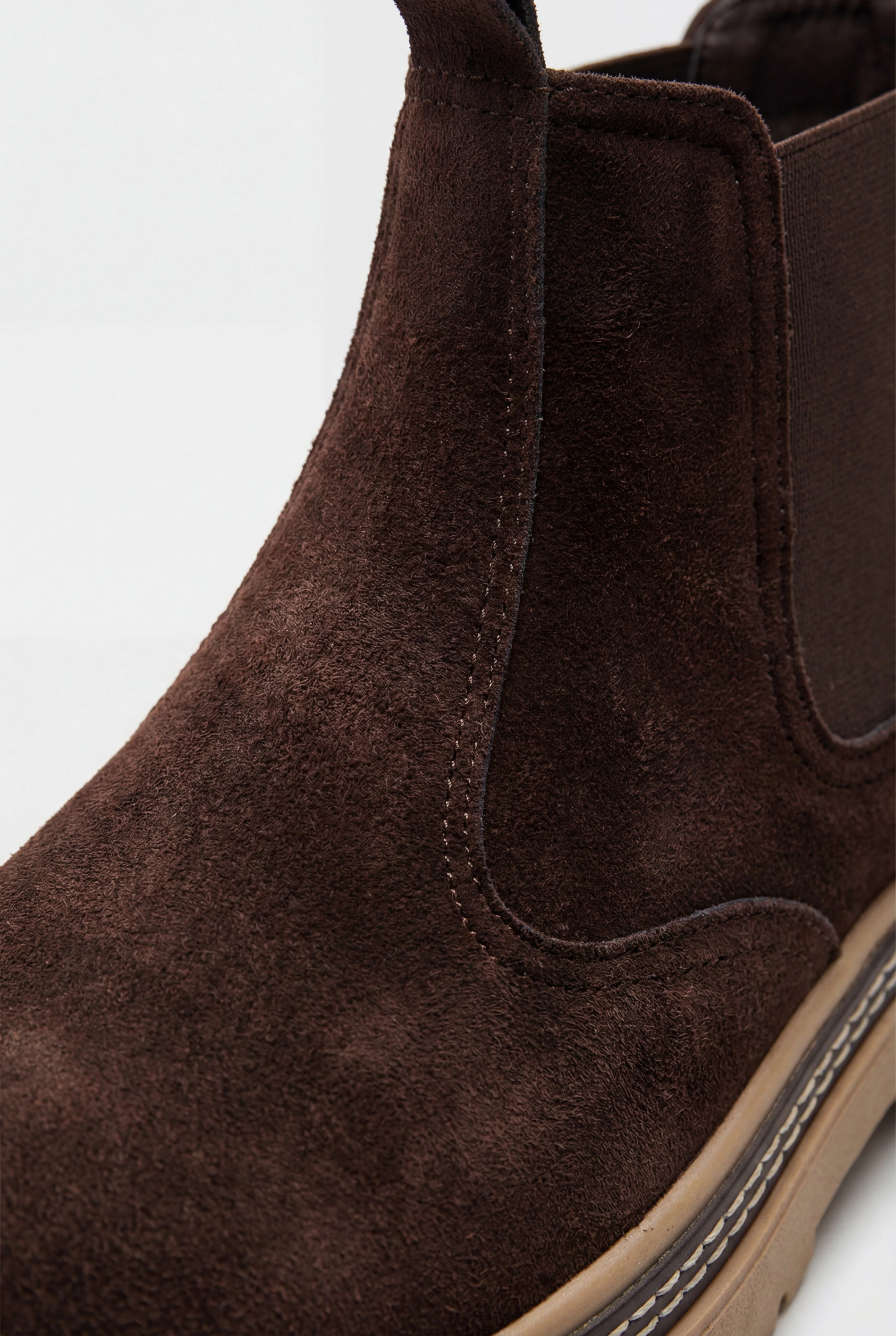 Herre Chelsea Boots i Ruskind – Kaffebrun