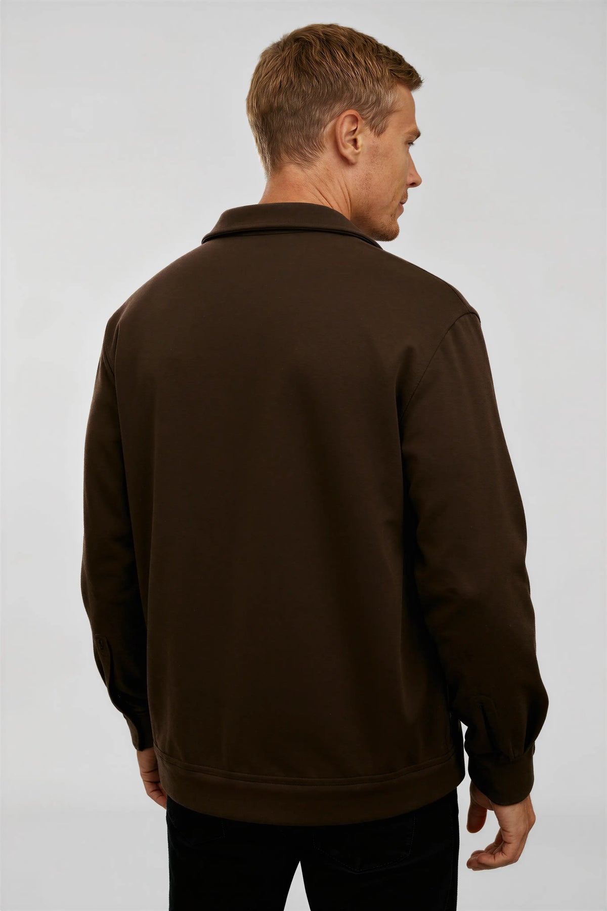Coffee Brown Børstet Overshirt Jakke - Kaffebrun - Jakker - Valmont Wear