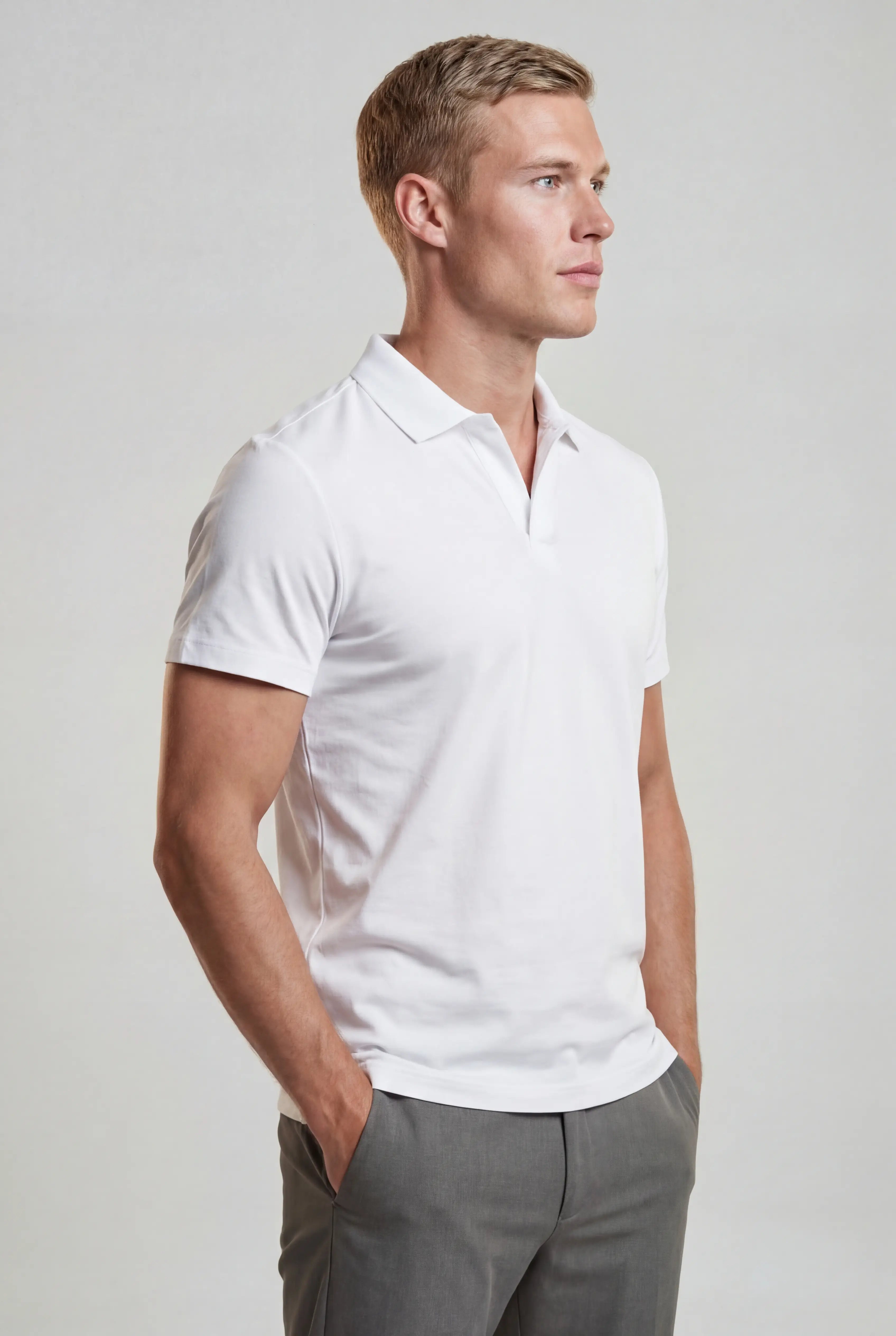 Polo Shirt Mænd i Teknisk Stof Slank Fit