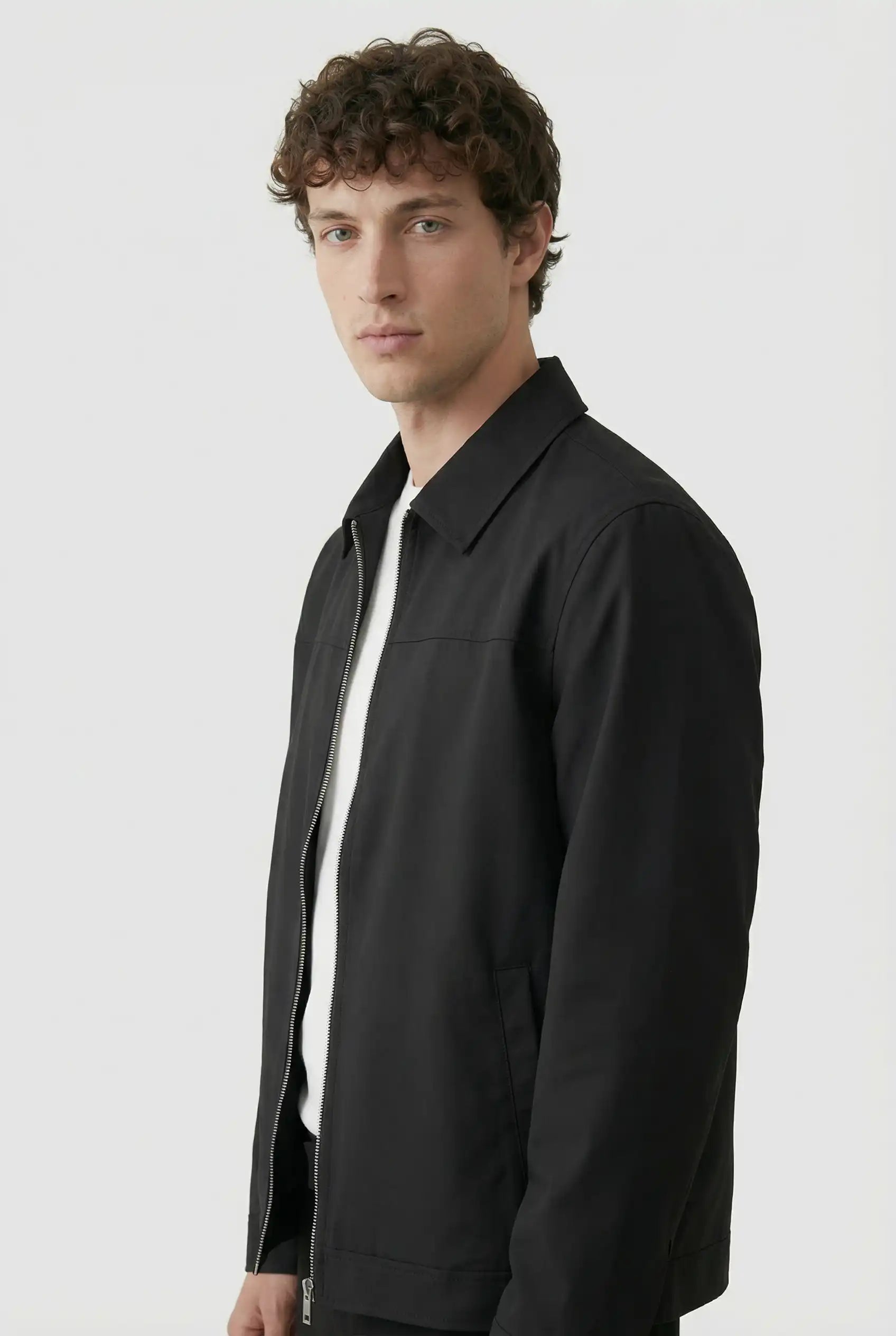 Letvægts Twill Jakke til Mænd - Sort - Regular Fit - Jakker - Valmont Wear