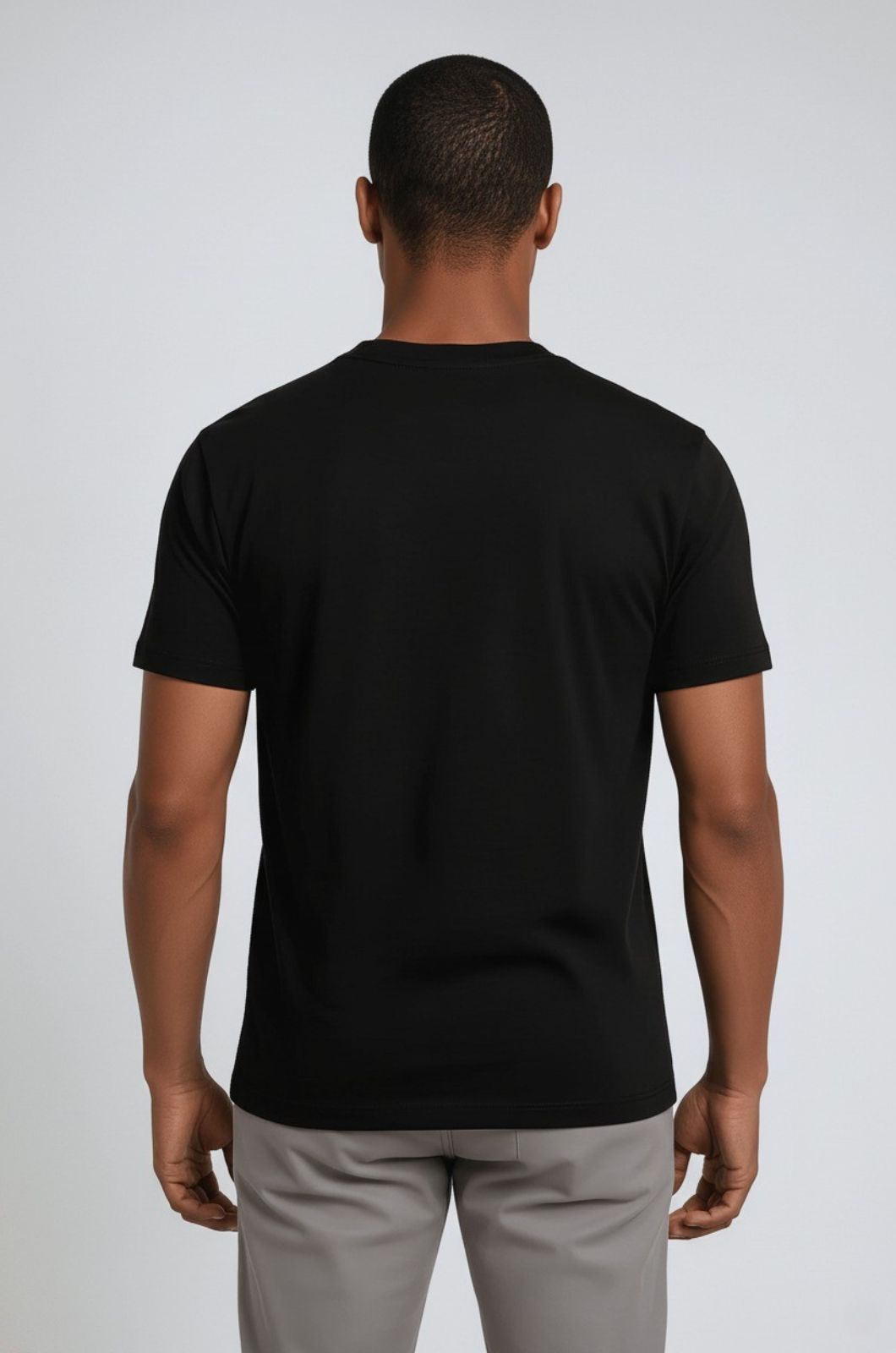 Herre Slim-Fit Merceriseret T-shirt i Sort - - T-shirts - Valmont Wear