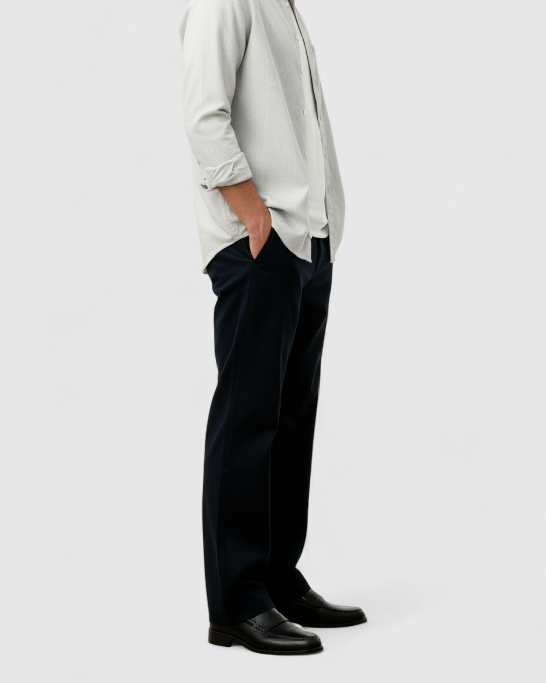 Herre Chinos i Navy Blå - Løs Pasform - Marineblå - Chinos - Valmont Wear