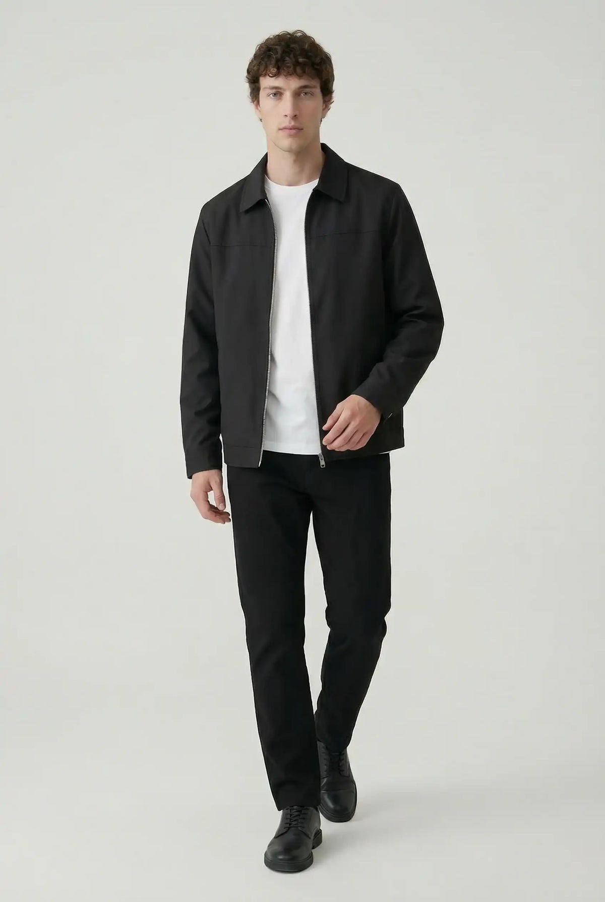 Letvægts Twill Jakke til Mænd - Sort - Regular Fit - Jakker - Valmont Wear
