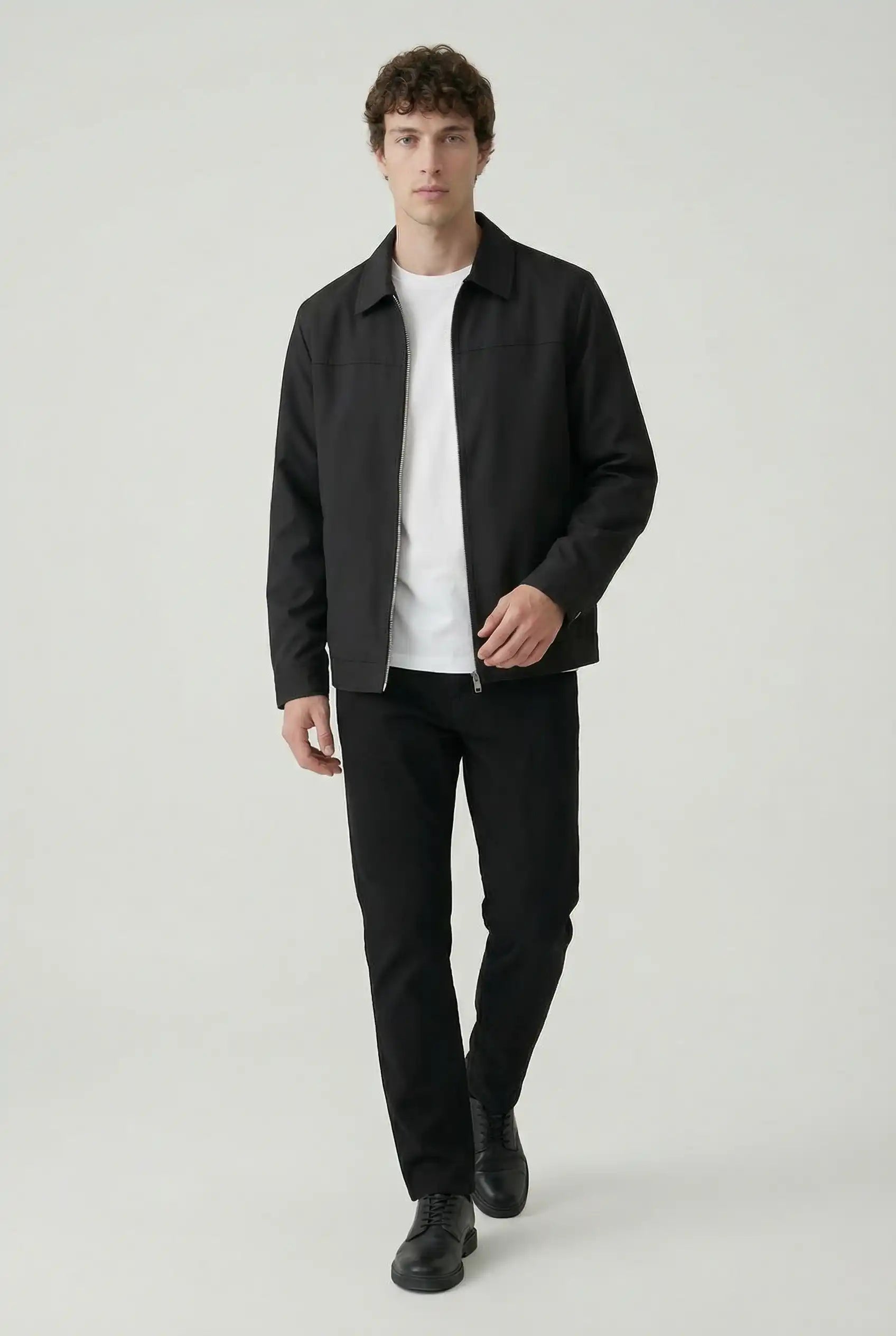 Letvægts Twill Jakke til Mænd - Sort - Regular Fit - Jakker - Valmont Wear