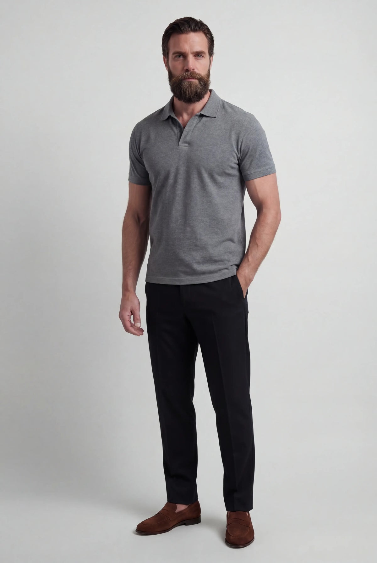 Polo Shirt Mænd i Teknisk Stof Slank Fit - Polo skjorter - Valmont Wear