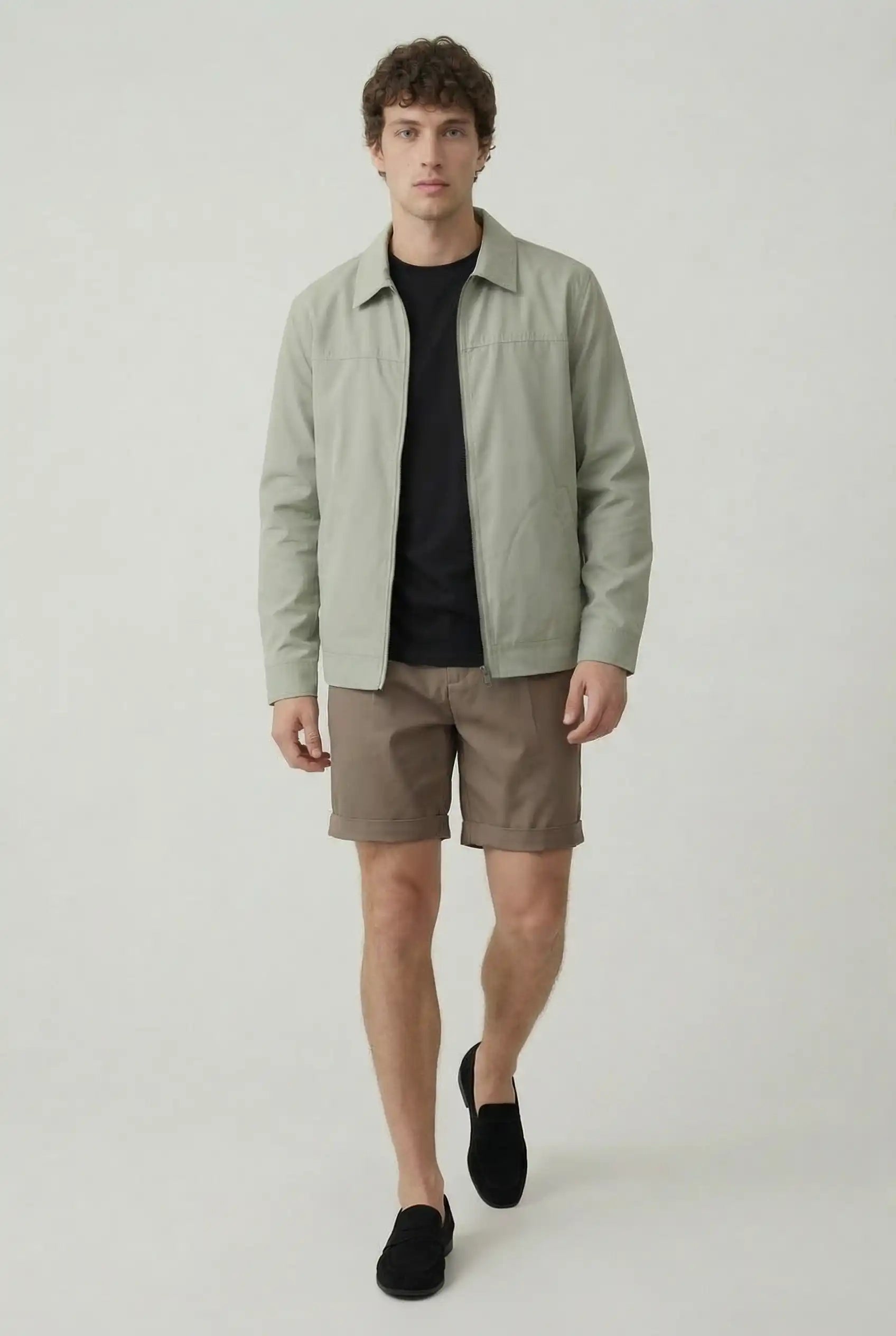 Letvægts Twill Jakke til Mænd - Ærtegrøn - Regular Fit - Jakker - Valmont Wear