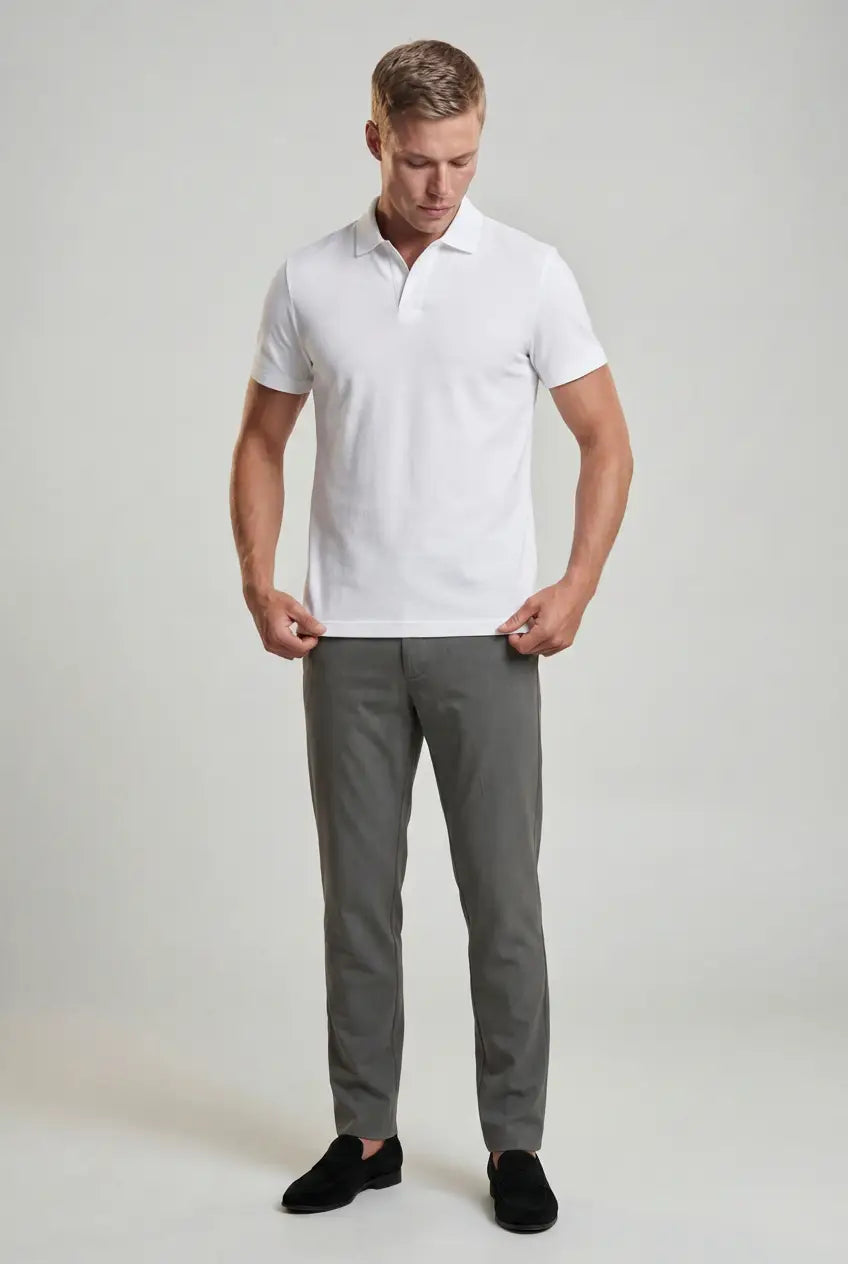 Polo Shirt Mænd i Teknisk Stof Slank Fit