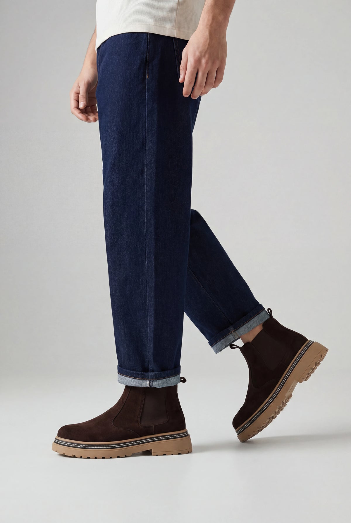 Herre Chelsea Boots i Ruskind - Kaffebrun - Kaffebrun - Boots - Valmont Wear