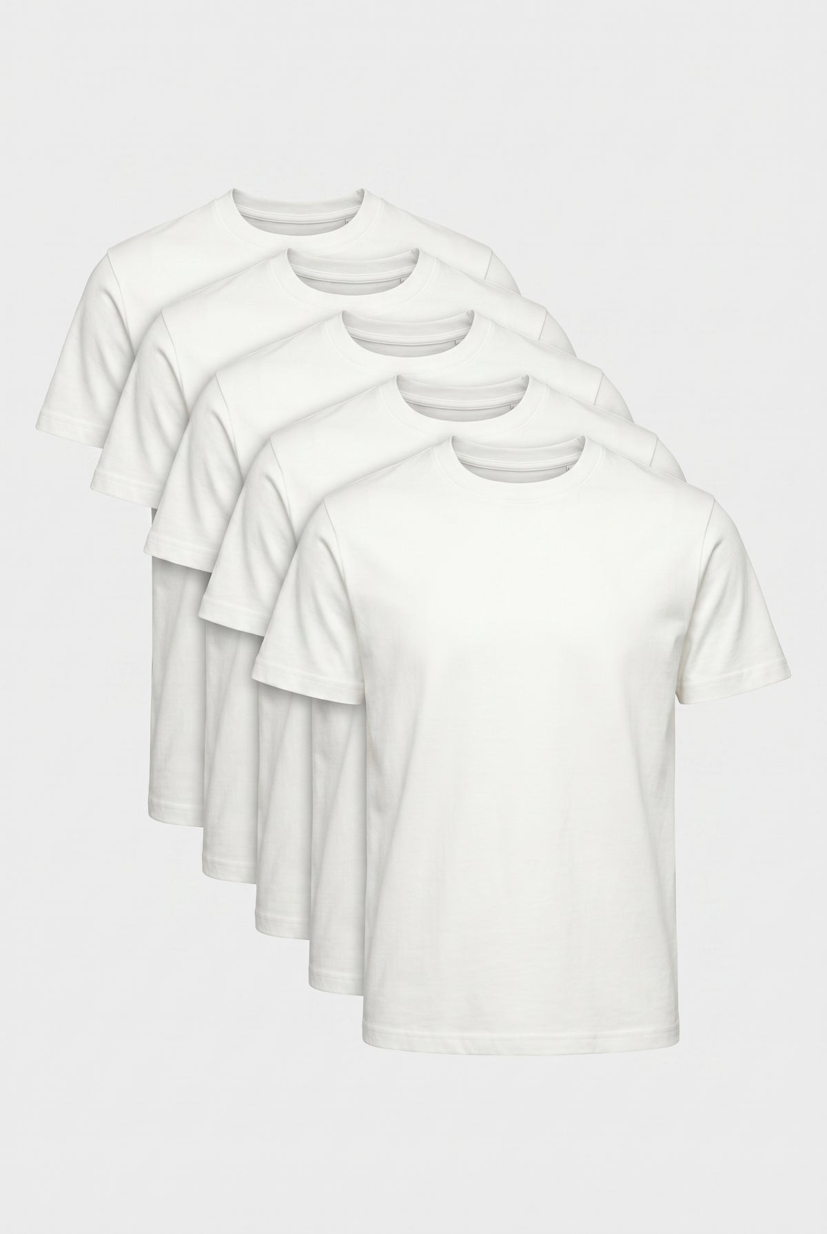 Mens T-shirt white – multipack, premium, cotton