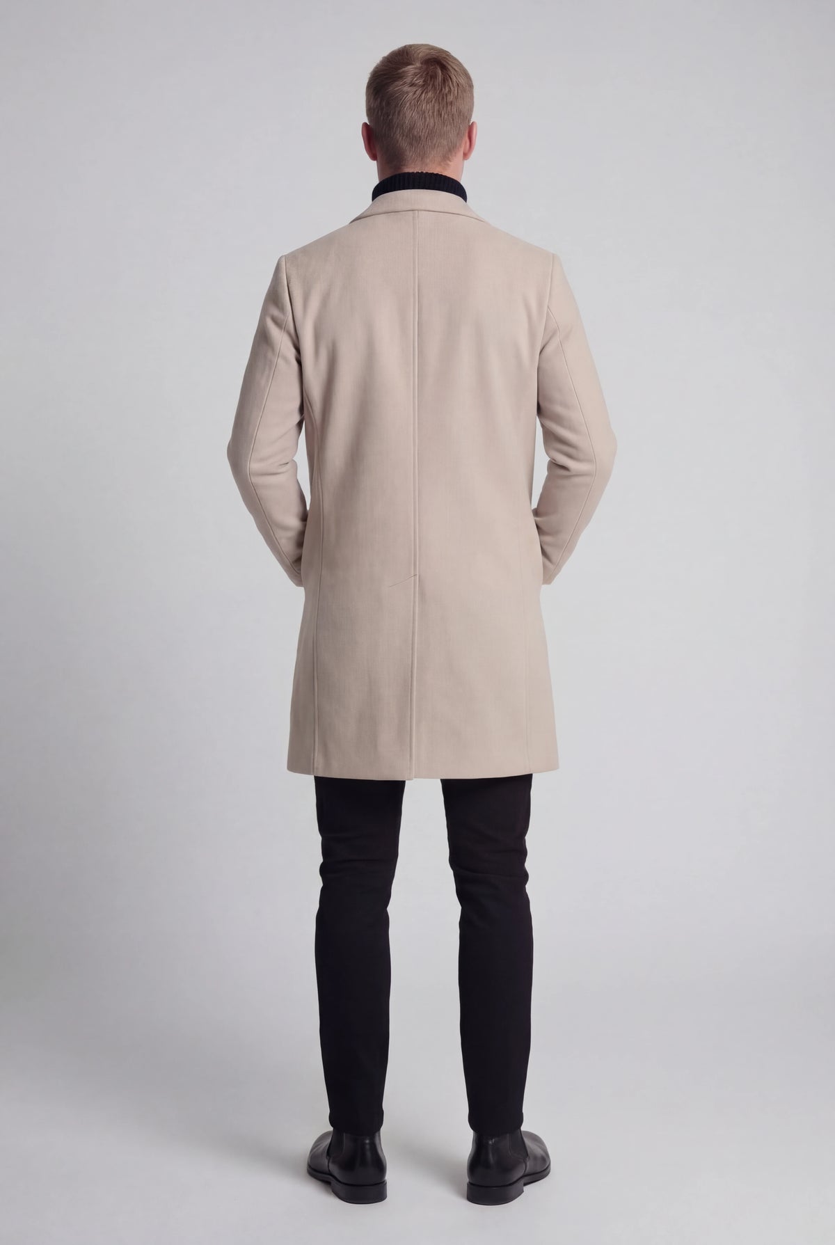 Varm Oatmeal Herrefrakke med Dobbelt Knaplukning - Coat - Valmont Wear