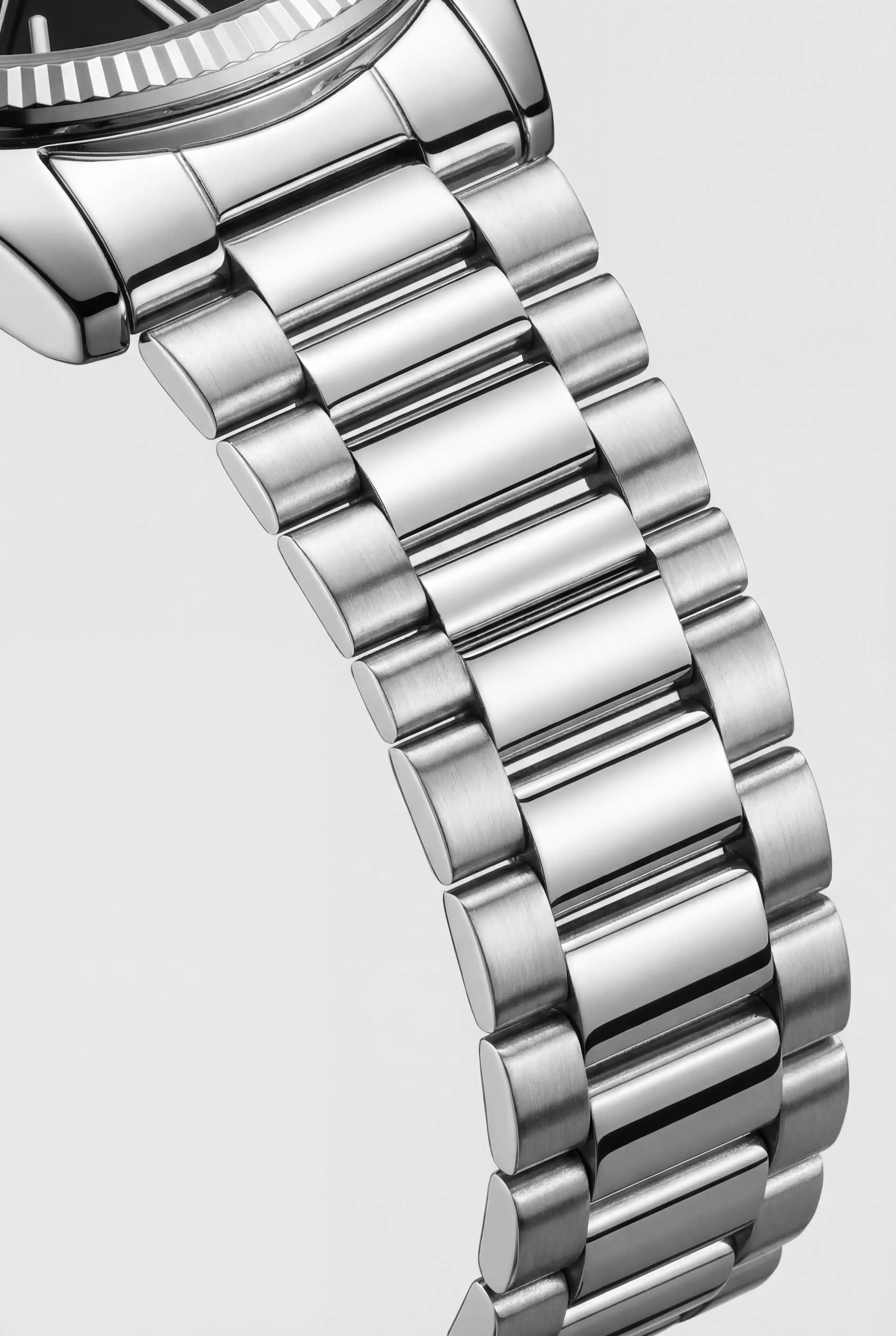 Herre armbåndsur i rustfrit stål med analog quartz-urværk og datovisning - Sort - Sort - Ur - Valmont Wear