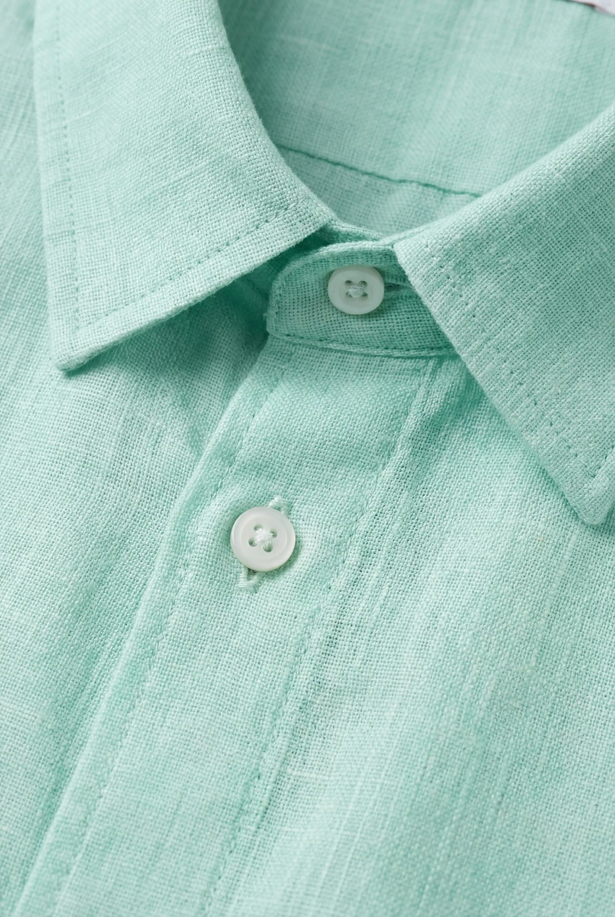 Monaco Summer Shirt - Mintgrøn - Linskjorte - Valmont Wear