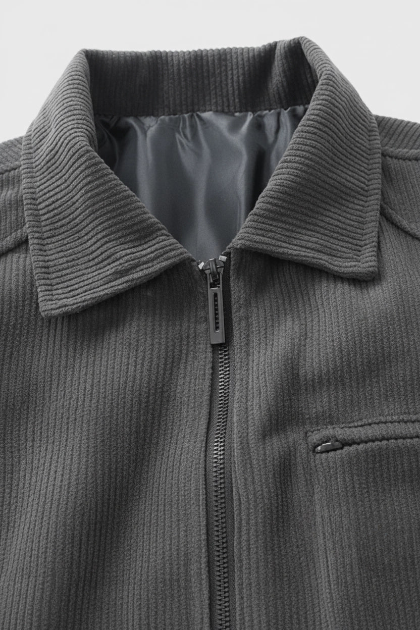 Herre Corduroy Jakke – Grå - - Jakker - Valmont Wear