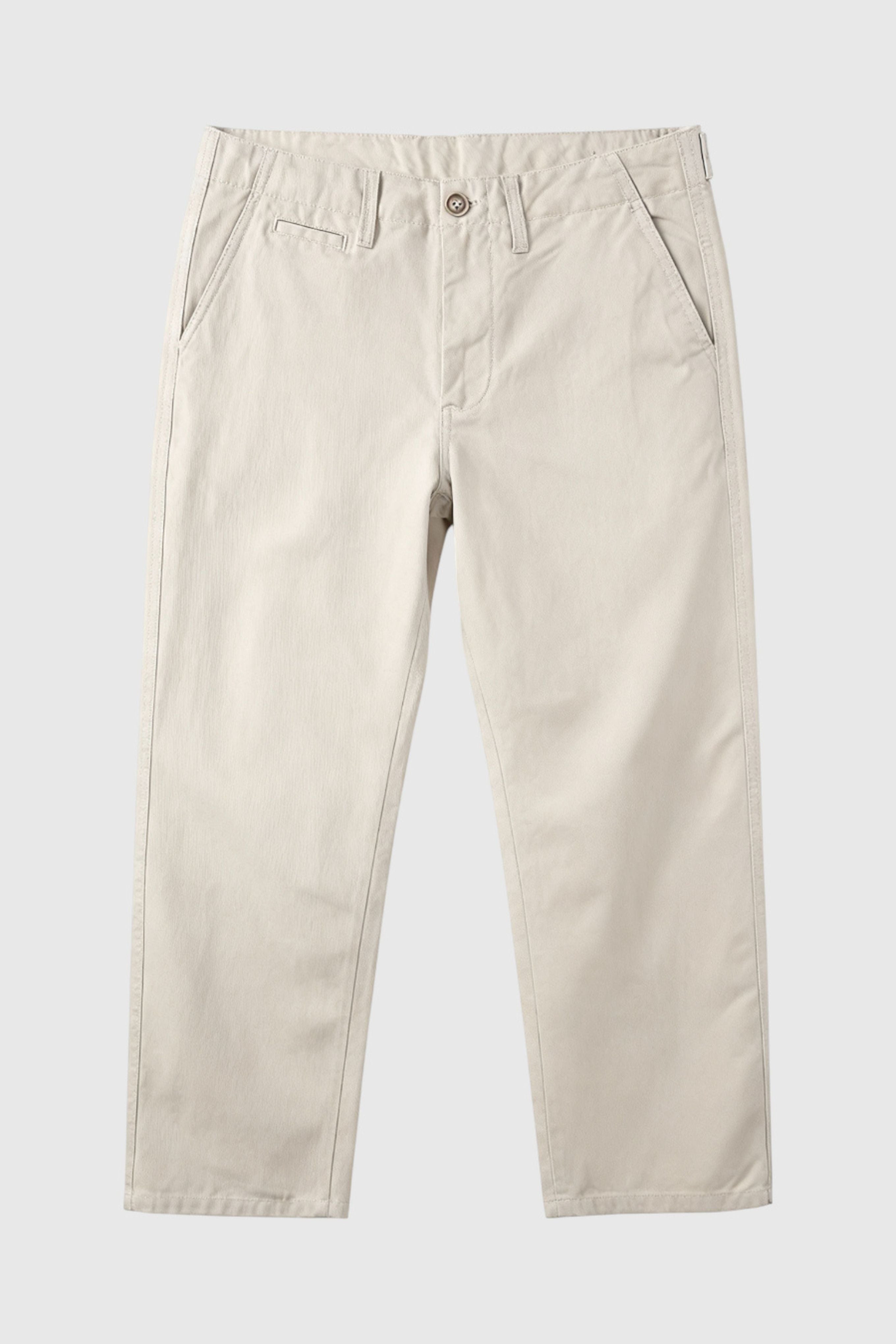 Herre Chinos i Sandy Beige – Løs Pasform