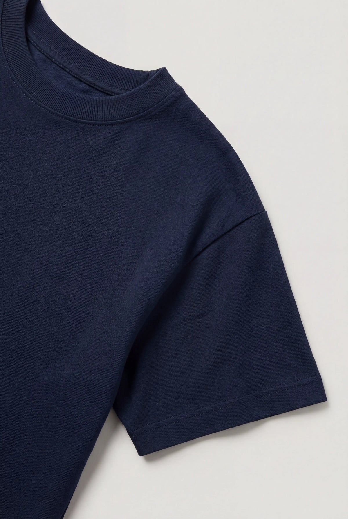 Herre T-shirt i Bomuld - Åndbar Kortærmet Rund Hals - Marineblå - Herre T-shirts - Valmont Wear
