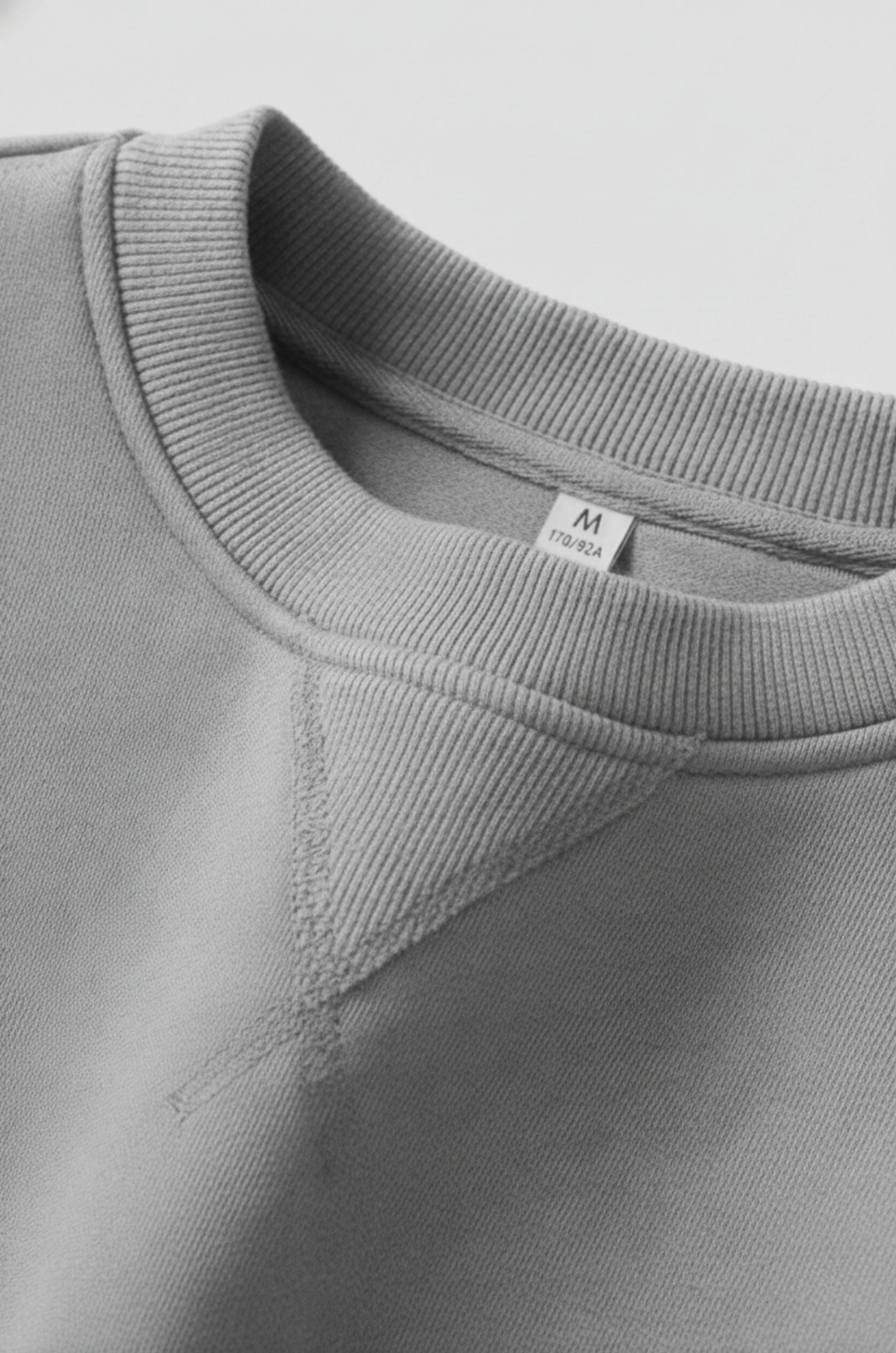 Herre Heavyweight Oversized Rundhalset Striktrøje – Grå - - Sweater - Valmont Wear