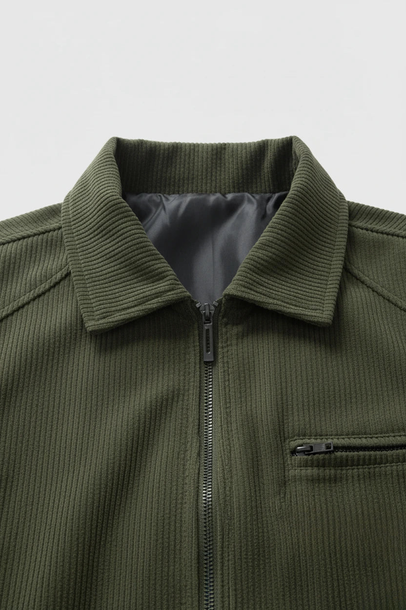 Herre Corduroy Jakke – Armygrøn - - Jakker - Valmont Wear