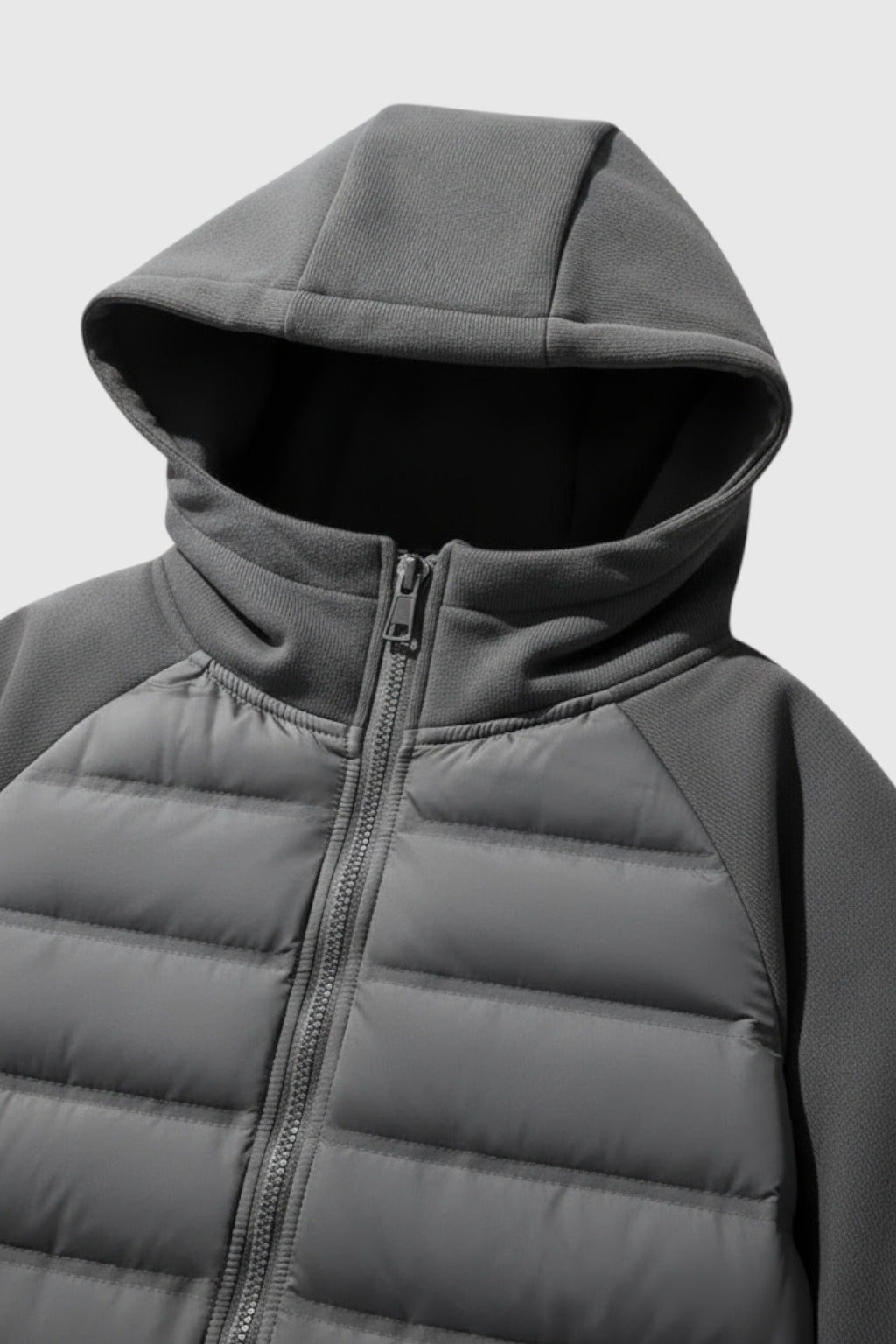 Løs pasform hættejakke med dun - Koksgrå - Jakker - Valmont Wear