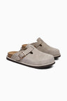 Herresandaler i sandfarvet ruskind med justerbart spænde – komfortabelt træskodesign - Sand - Sko - Valmont Wear