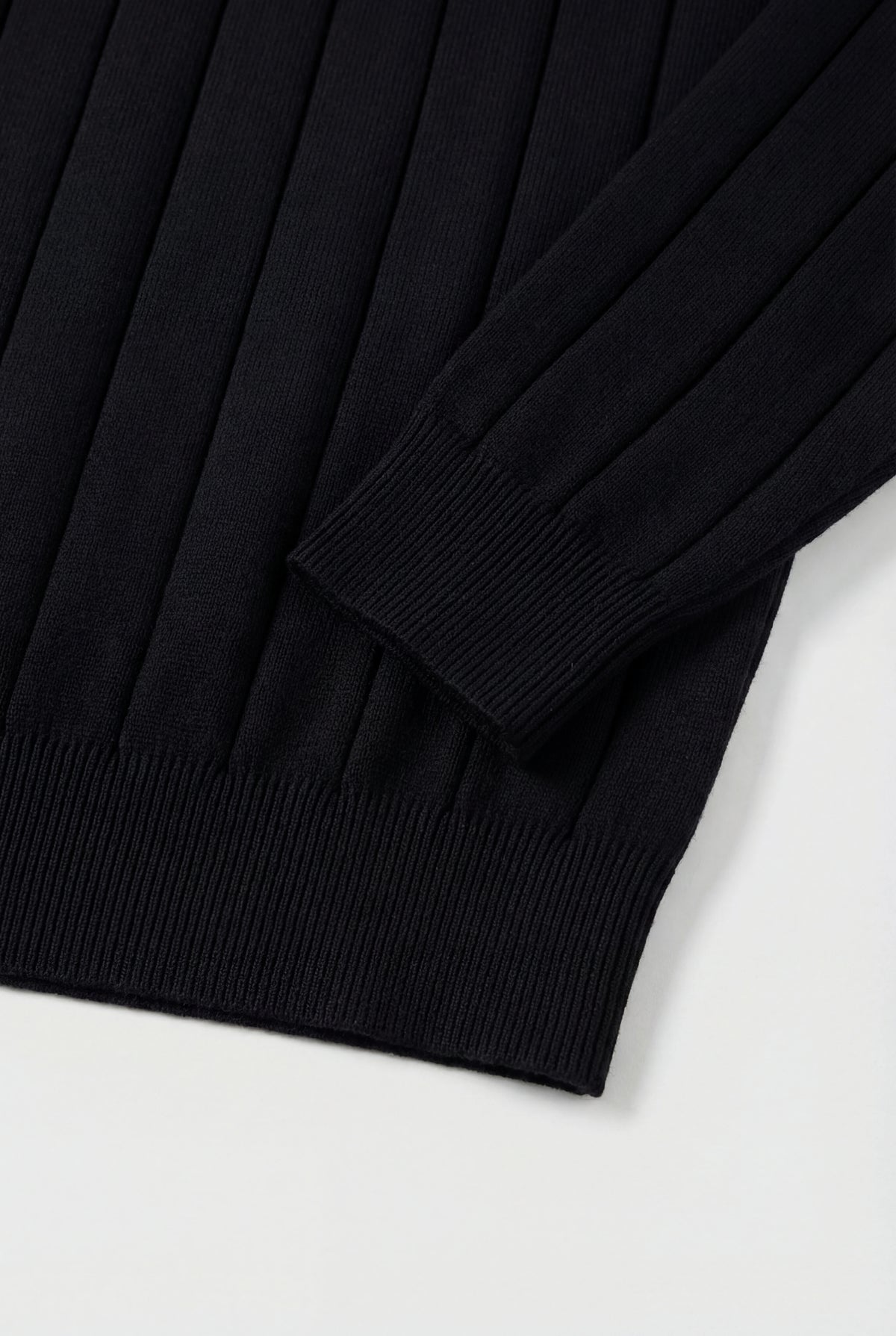 Ribstrikket herresweater med rund hals - Langærmet - Sweater - Valmont Wear