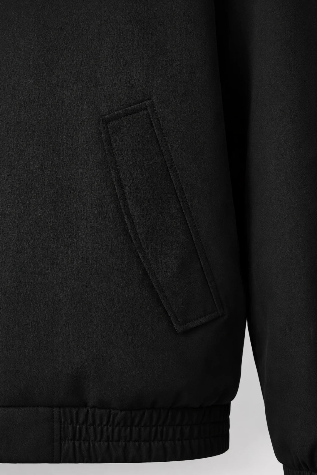 Herre kort utility-jakke med fløjlskrave – Sort