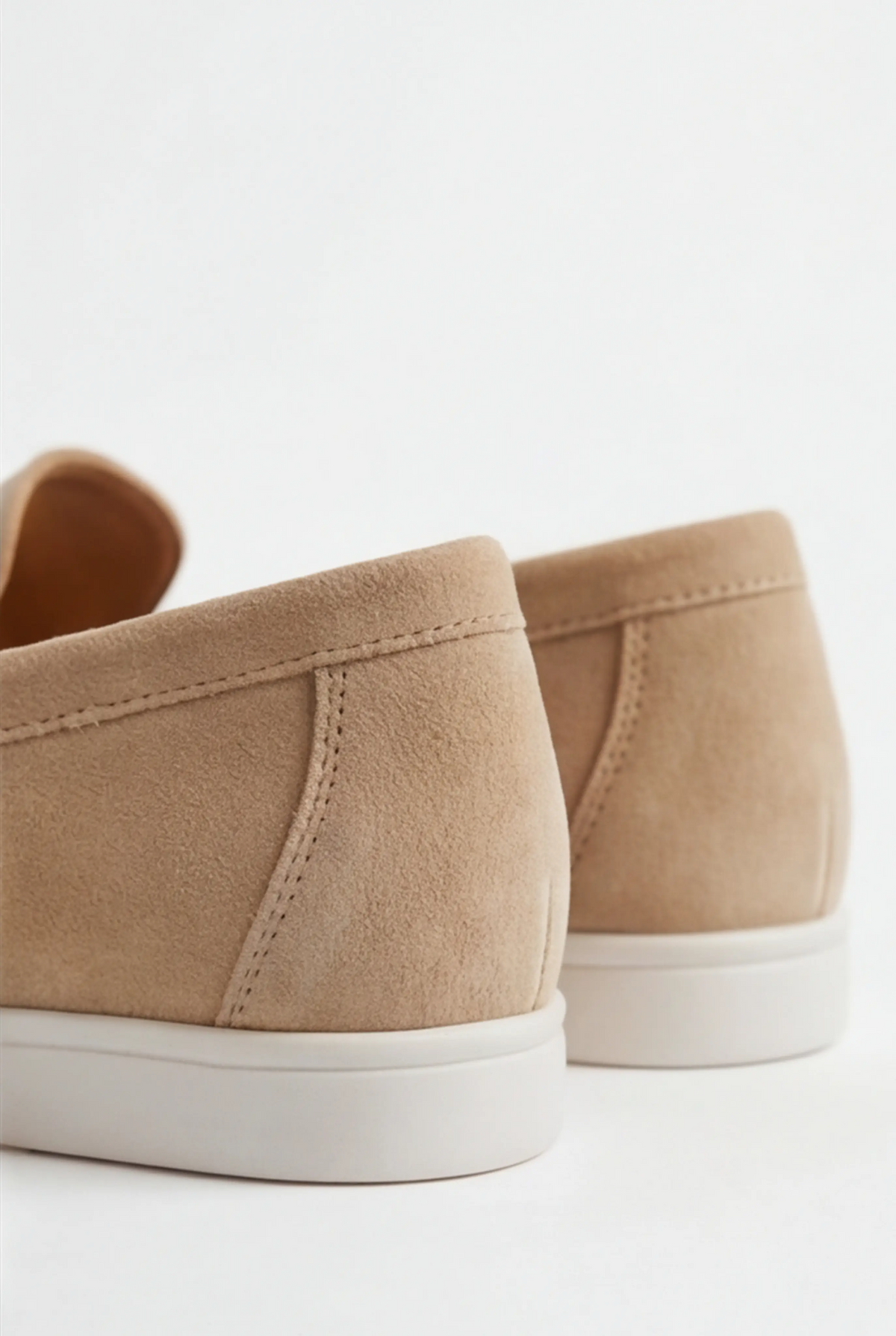 Casual Herre Loafers Slip-On - Beige PU med Ruskindslook - Beige - Loafers - Valmont Wear
