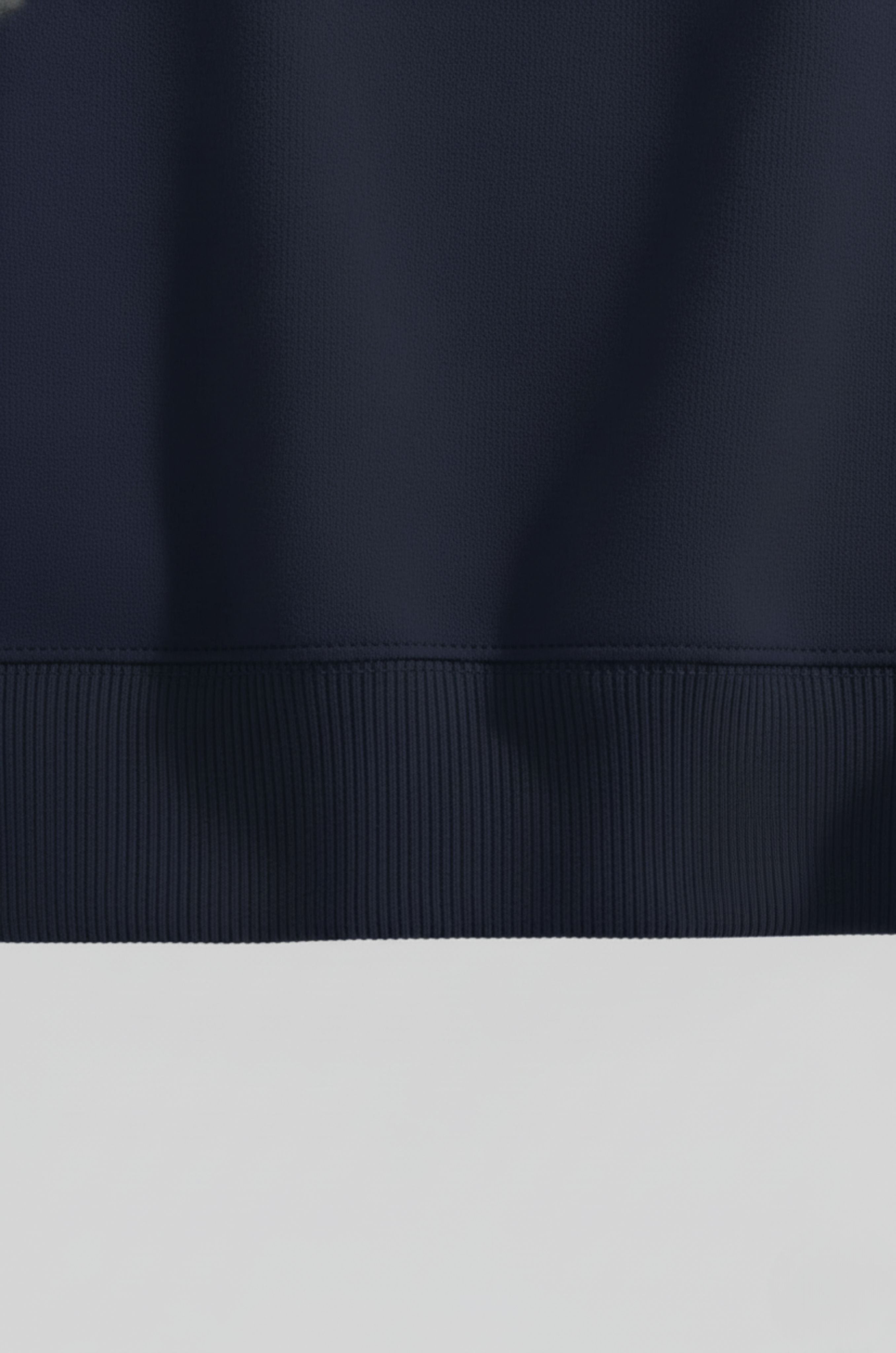 Herre Heavyweight Oversized Rundhalset Striktrøje – Marineblå - - Sweater - Valmont Wear