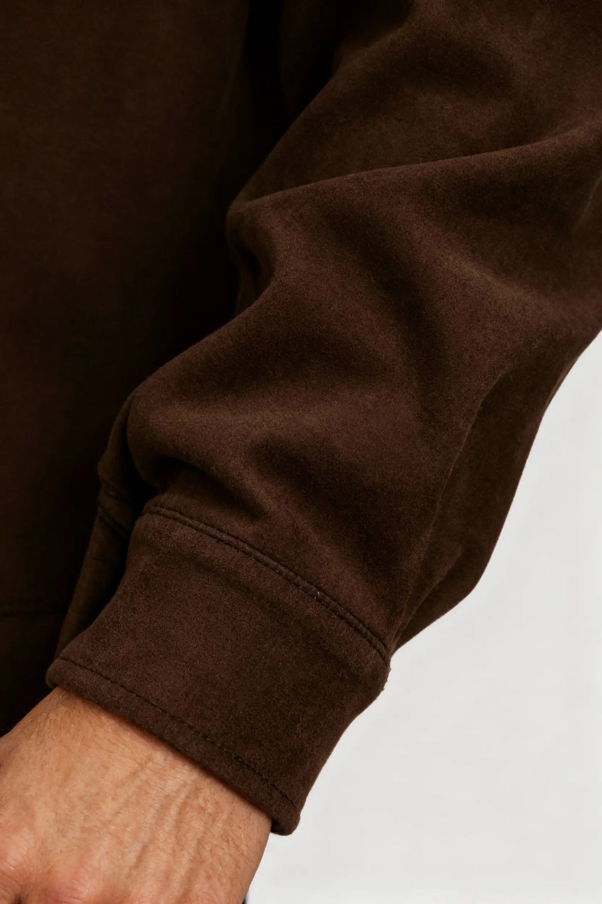 Coffee Brown Børstet Overshirt Jakke - Kaffebrun - Jakker - Valmont Wear
