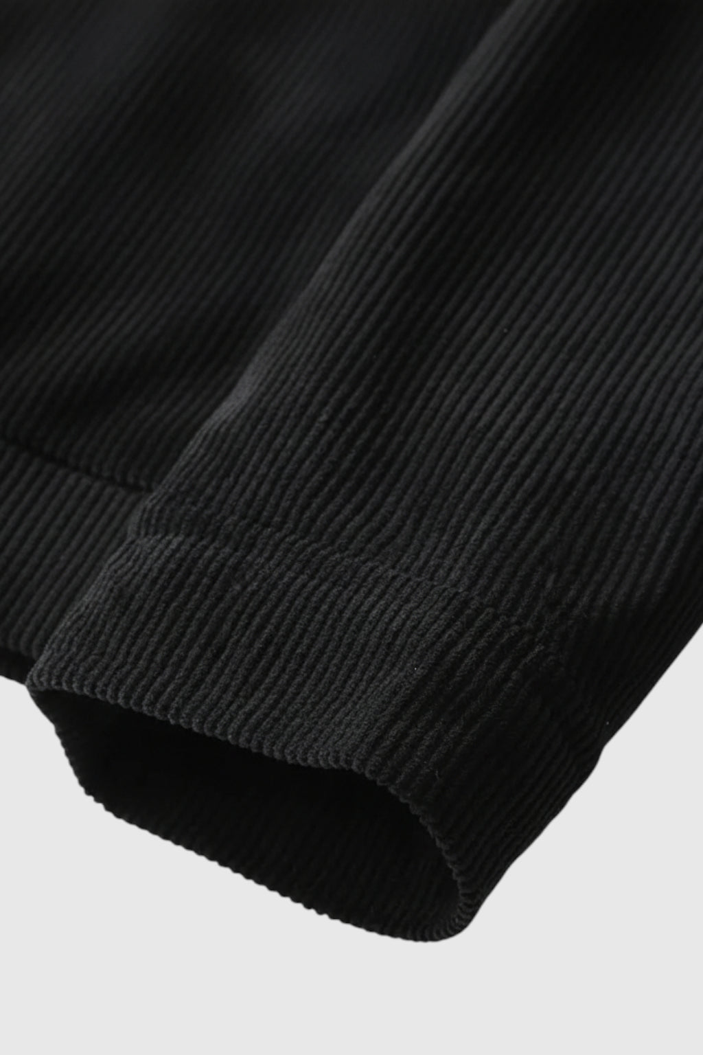 Herrejakke i fløjl med sherpa-krave og trykknapper - Sort - - Jakker - Valmont Wear