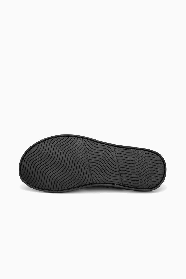 Herresandaler i Sort Læder - Krydsrem Slip-On til Sommer