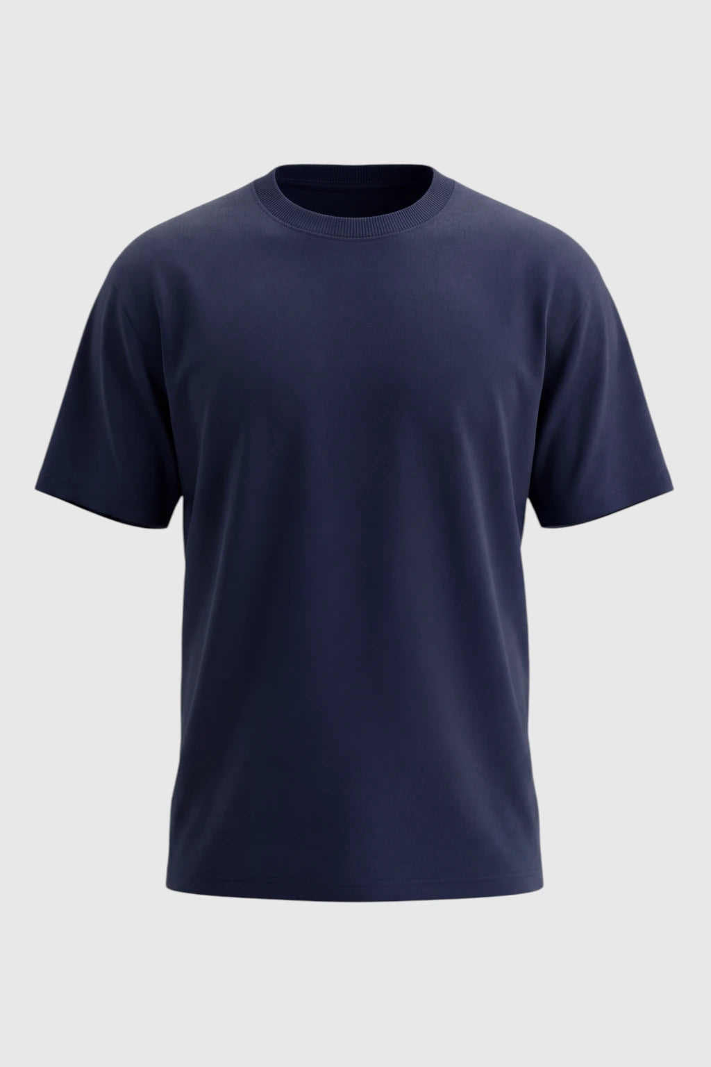 Herre T-shirt i Bomuld - Åndbar Kortærmet Rund Hals - Marineblå - Herre T-shirts - Valmont Wear