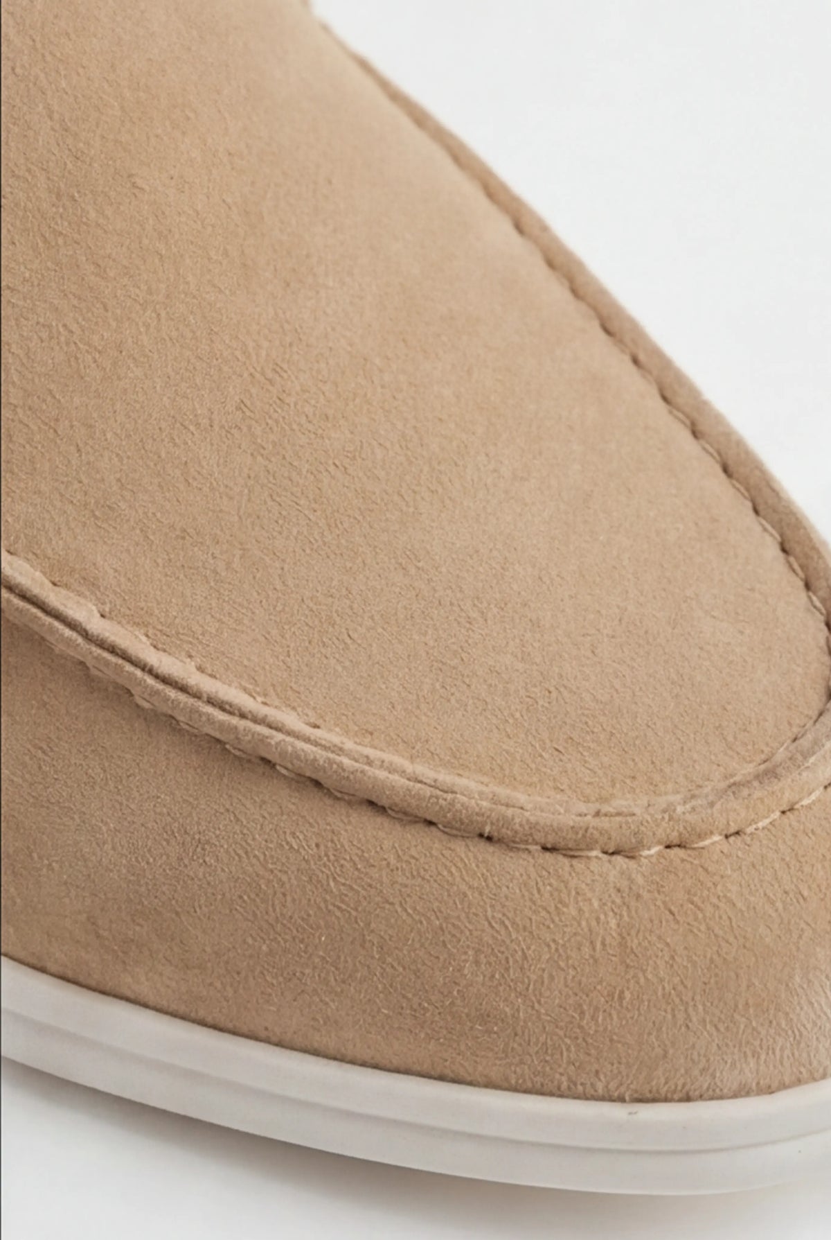 Casual Herre Loafers Slip-On - Beige PU med Ruskindslook - Beige - Loafers - Valmont Wear