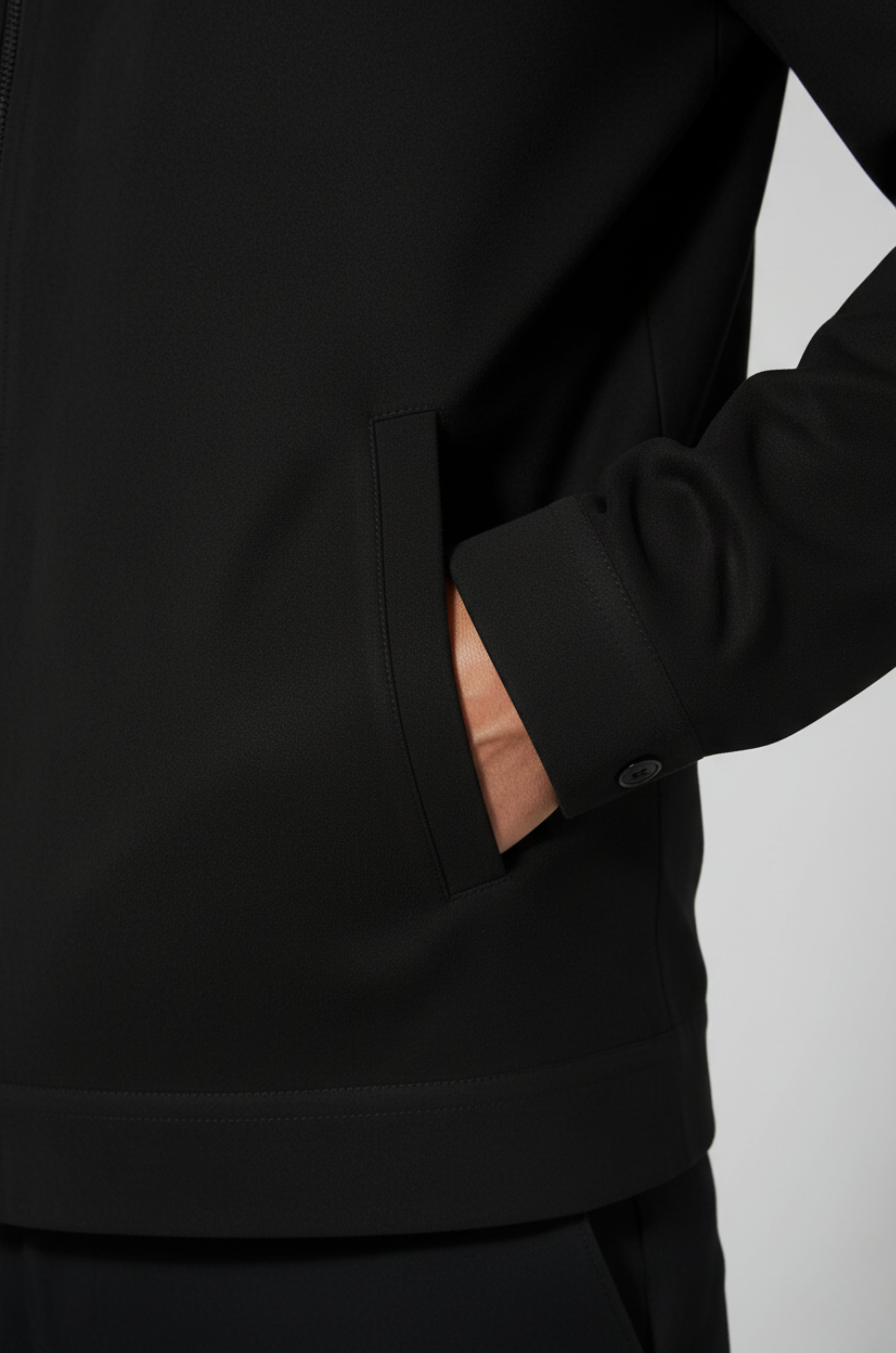 Sort Ruskindsjakke til Mænd – Moderne Casual Overtøj - - Jakker - Valmont Wear