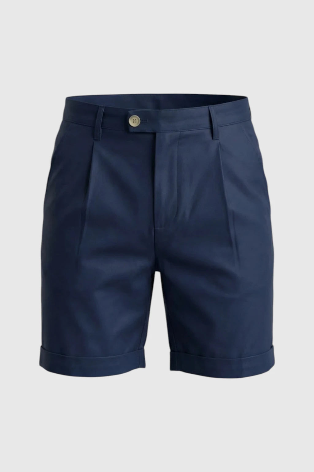 Herreshorts med læg og lommer – Marineblå og alsidige