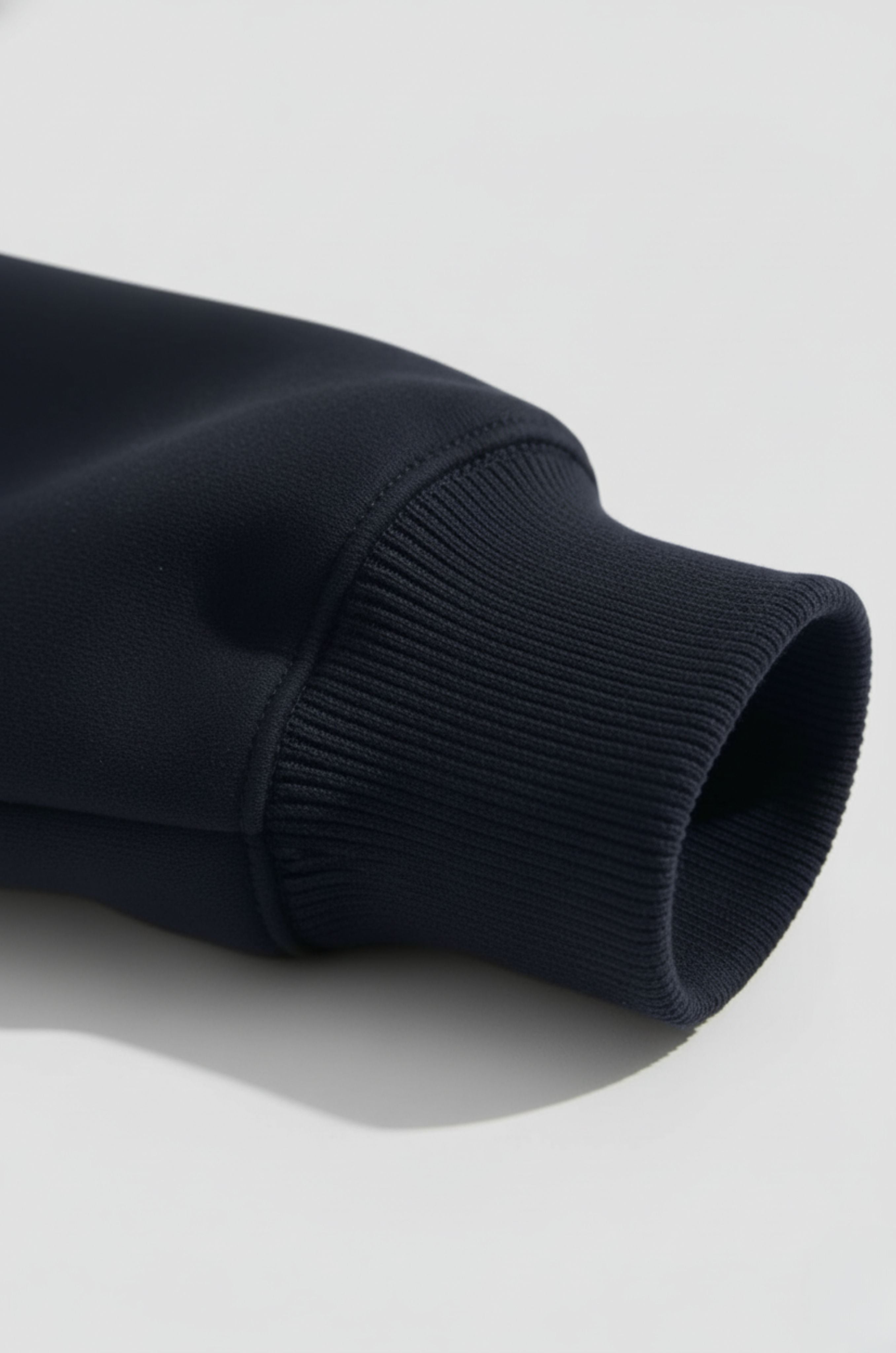 Herre Heavyweight Oversized Rundhalset Striktrøje – Marineblå - - Sweater - Valmont Wear