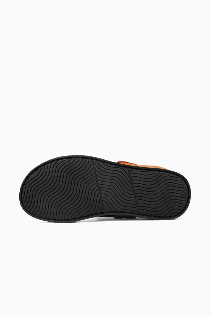 Herresandaler i Brun Læder - Krydsrem Design for Sommer