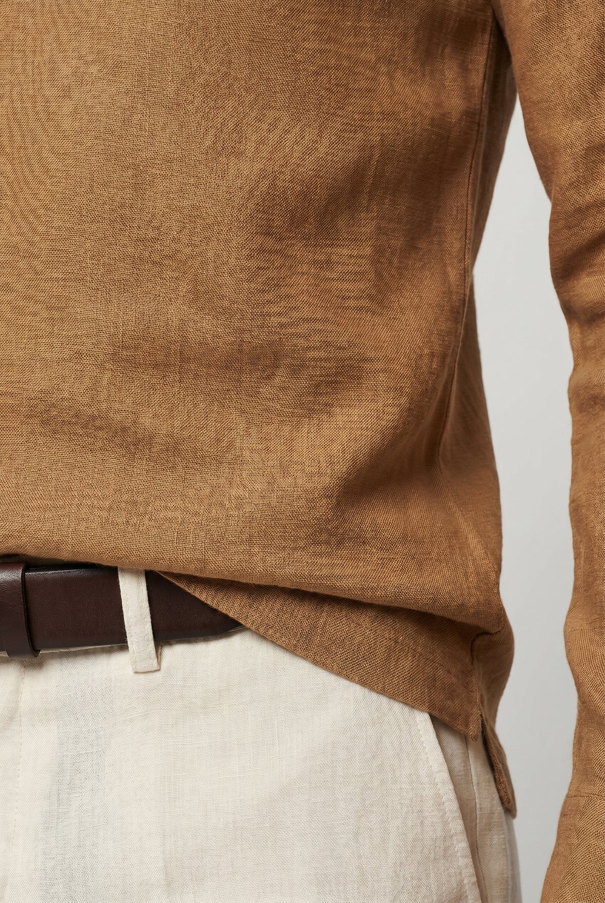 Linskjorte til Mænd - Camel - Lin - Regular Fit - frame 5