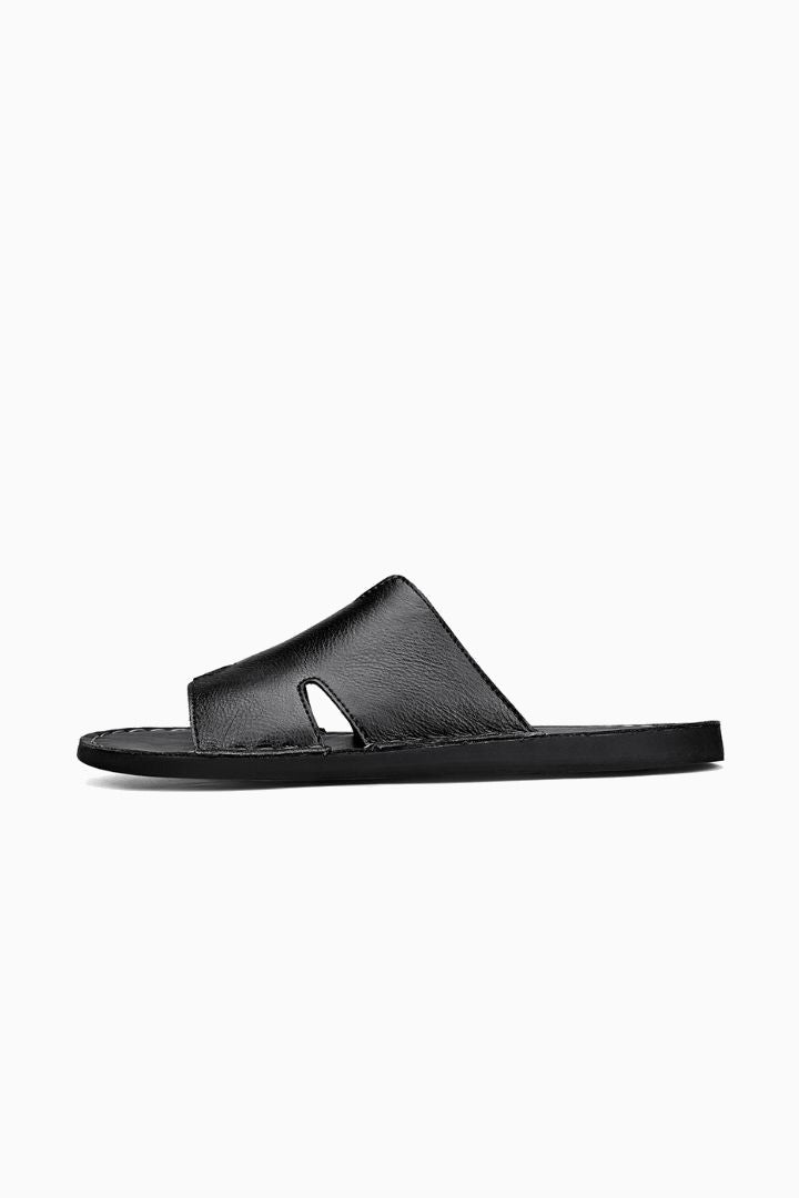 Herresandaler i Brun Læder - Komfortabel Slide Design