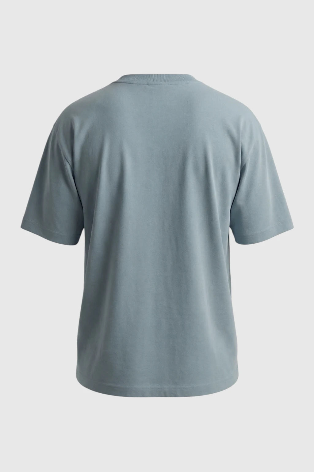 Herre T-shirt i Bomuld - Åndbar Kortærmet Rund Hals - Tågeblå - Herre T-shirts - Valmont Wear