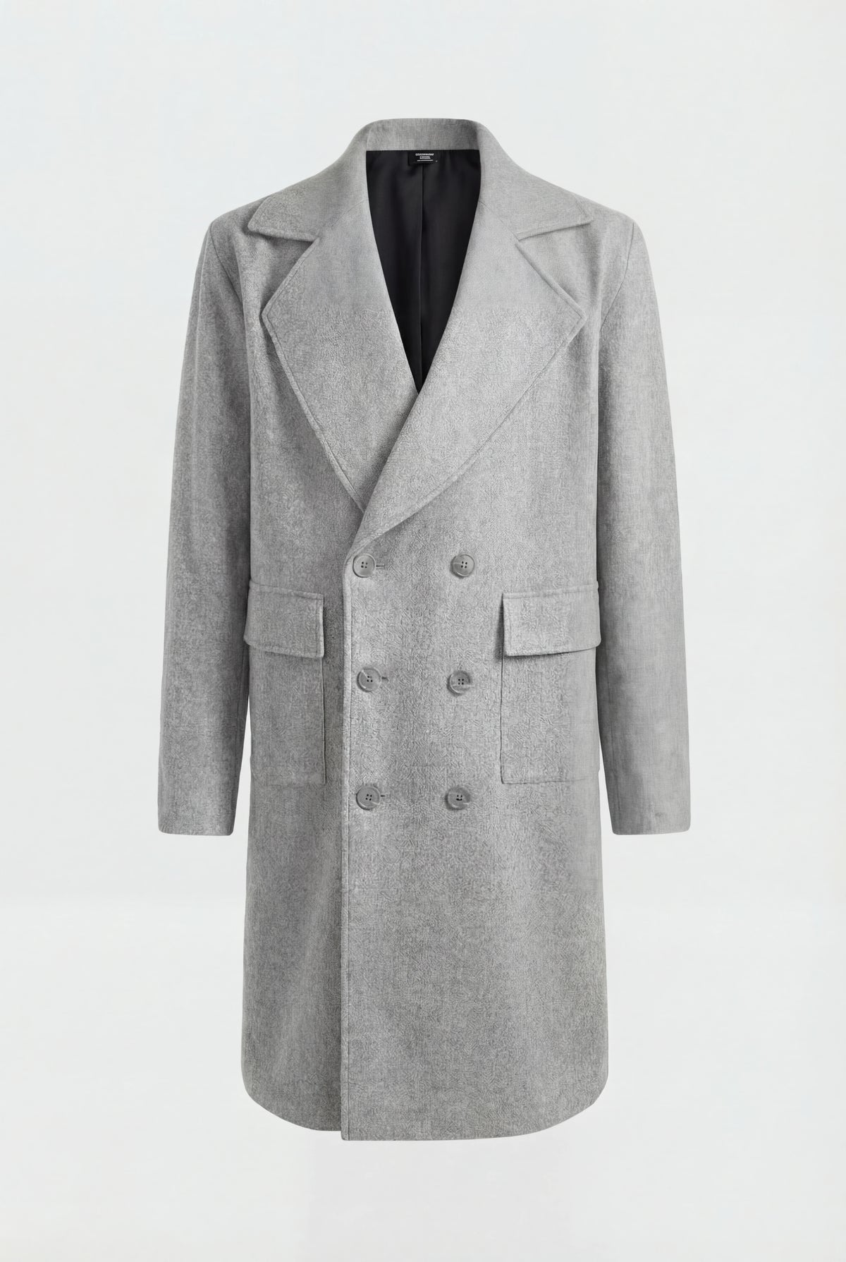 Herre dobbeltradet uldfrakke, knælængde, lysegrå - Coat - Valmont Wear