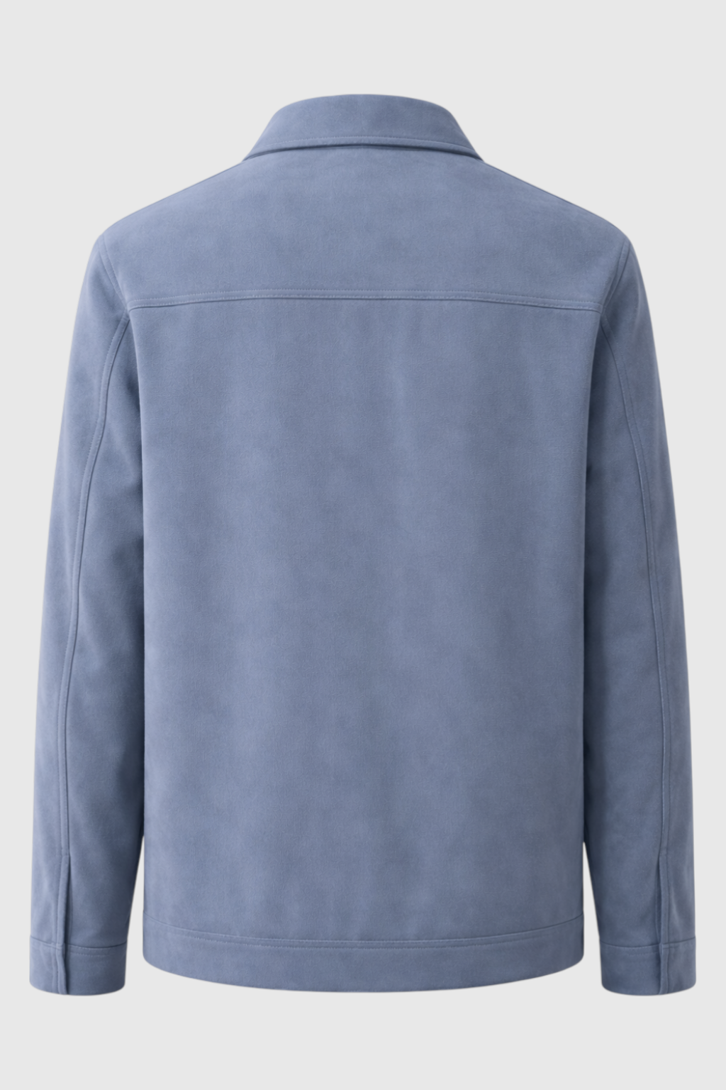 Dusty Blue Suede Jakke til Mænd - Elegant og Alsidig Hverdagsjakke - Støvet blå - Jakker - Valmont Wear