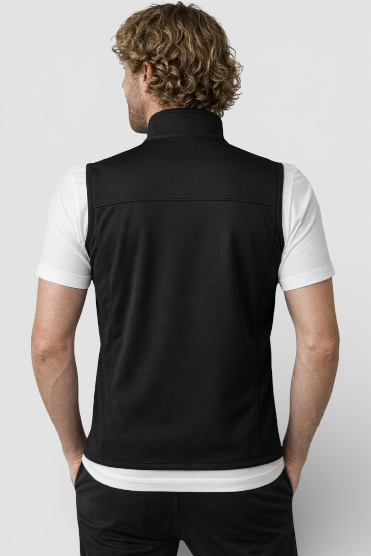 Komfortabel Herrevest i Stretch Fleece – Fuld Lynlås og Tidløst Design
