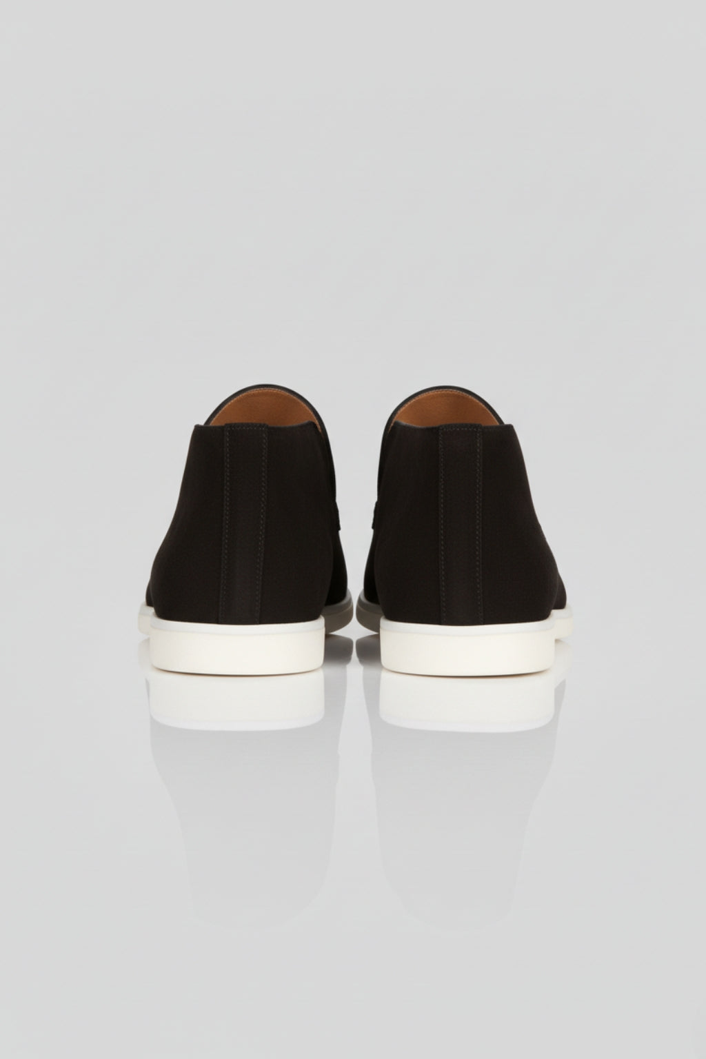 Herre Ruskinds Loafer Støvler – Slip-On Chukka Stil, Flad Hæl – Sort - - Boots - Valmont Wear