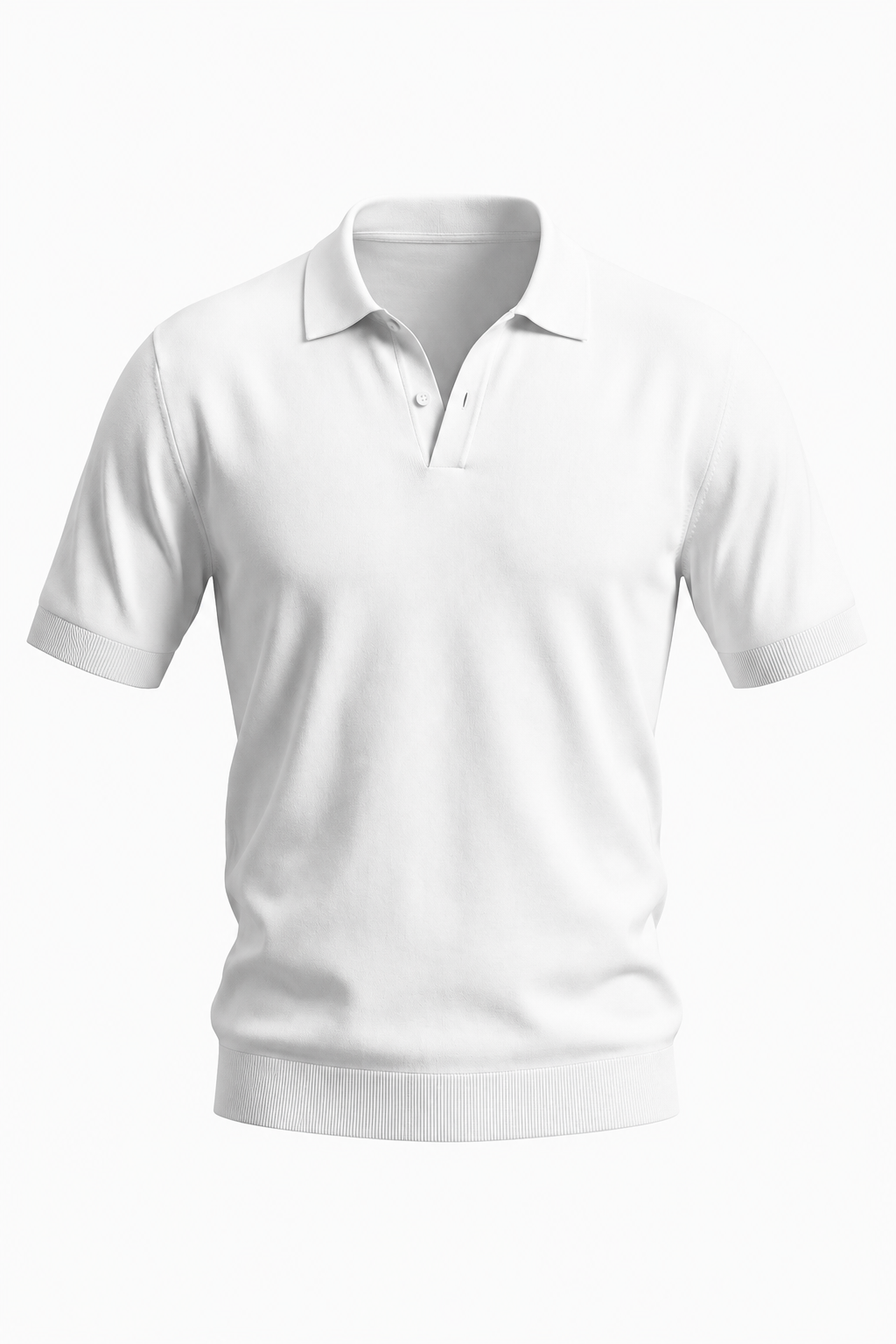 Men's Complete Summer Set - Knitted Polo, Linen Shorts & Suede Loafers - Cream & Navy