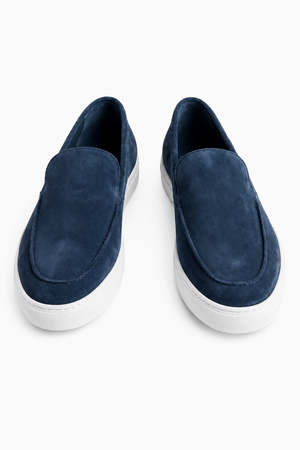 Men's Complete Summer Set - Knitted Polo, Linen Shorts & Suede Loafers - Cream & Navy