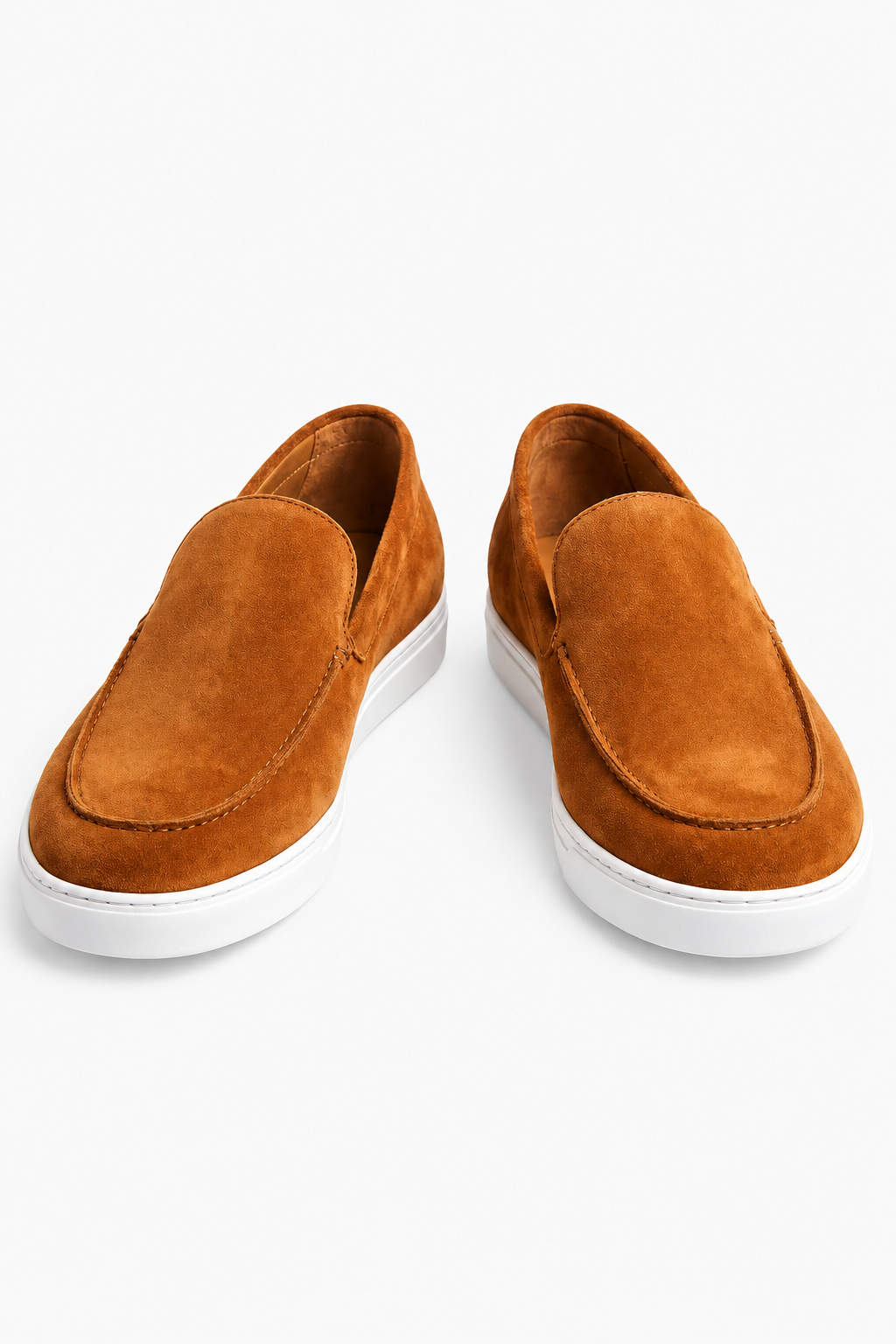 Komplet Sommer Sæt Mænd - Strikket Polo, Hør Shorts & Suede Loafers - Chokoladebrun & Cremehvid - - Sommer Sæt - Valmont Wear